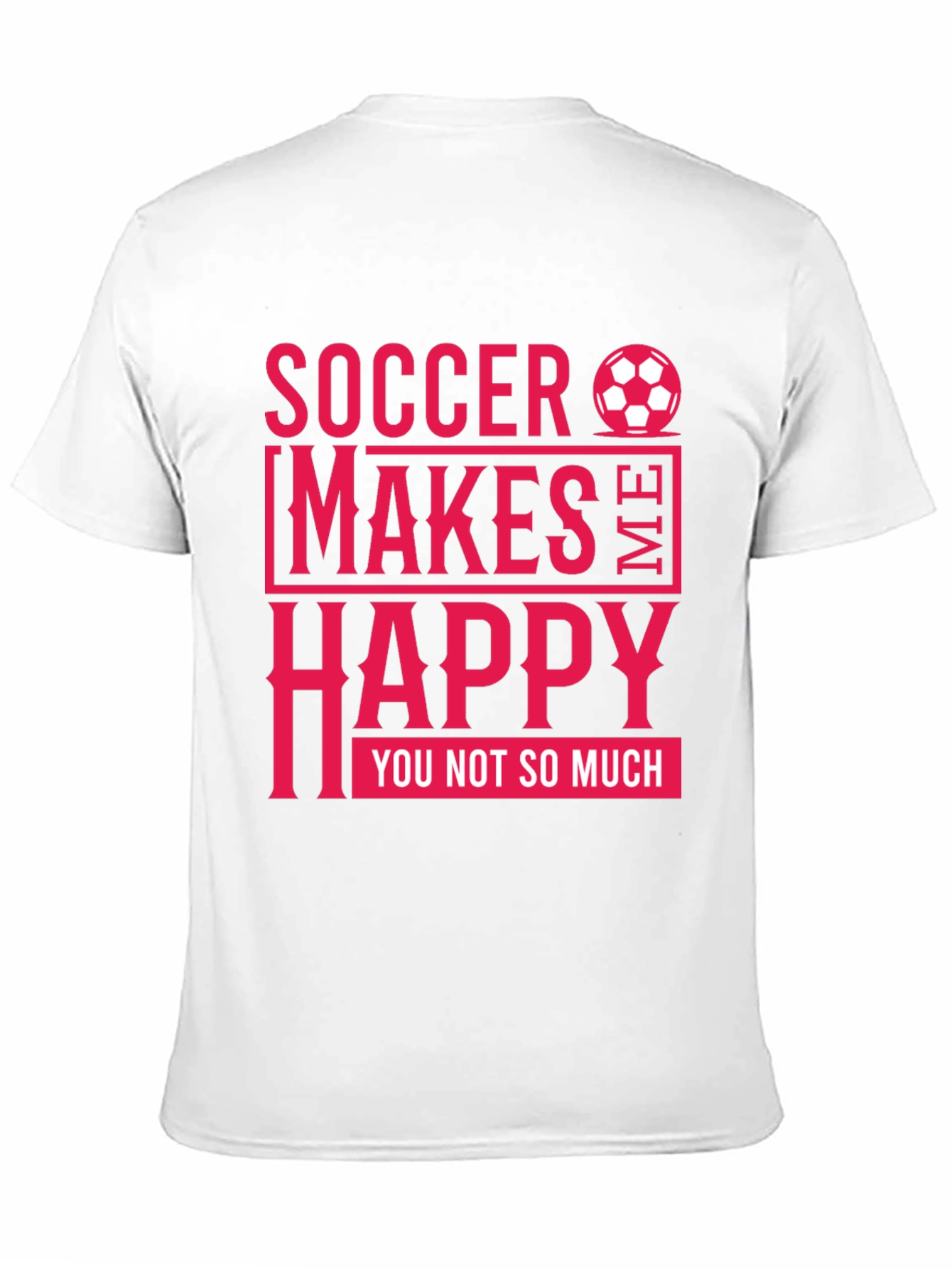 Soccer Makes Me Happy Mens Black T-Shirt