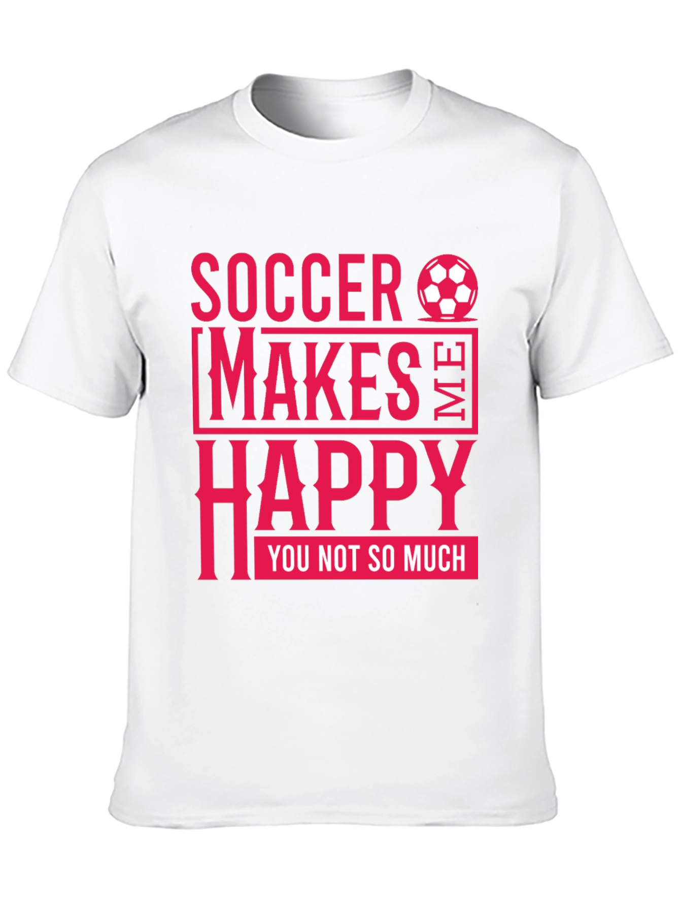 Soccer Makes Me Happy Mens Black T-Shirt