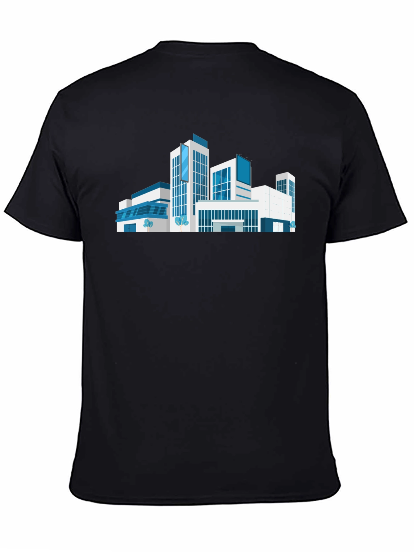 Architectural Building Graphic Tee - Black