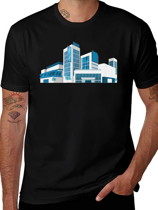 Architectural Building Graphic Tee - Black