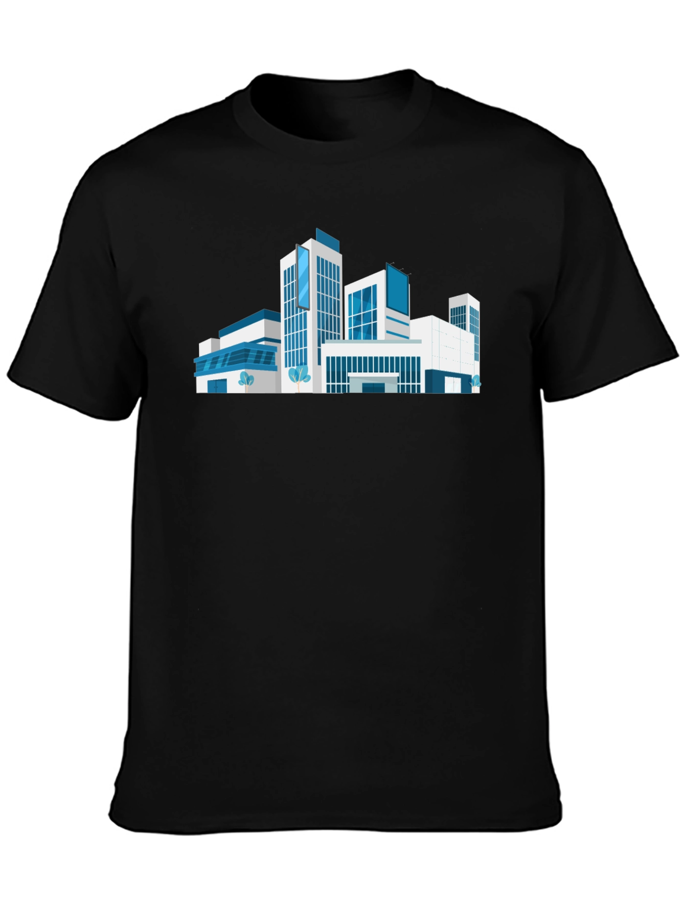 Architectural Building Graphic Tee - Black