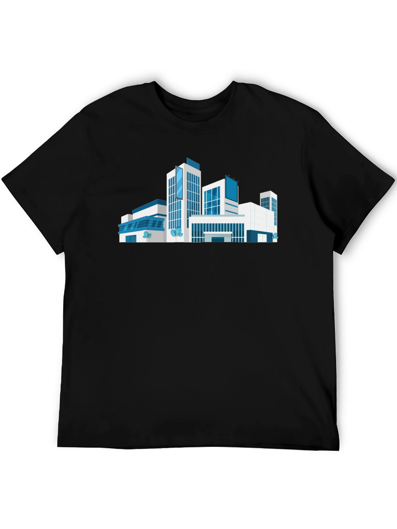 Architectural Building Graphic Tee - Black