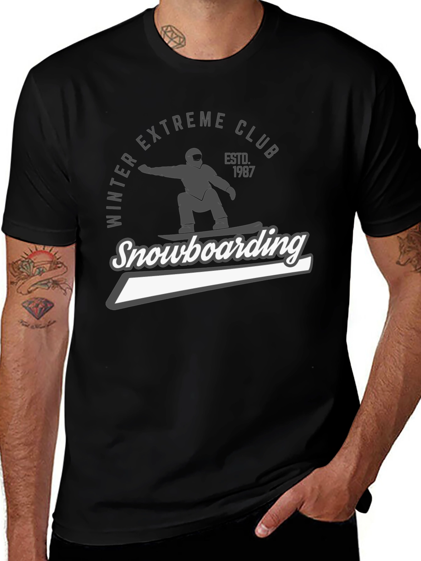 Winter Extreme Club Snowboarding T-Shirt