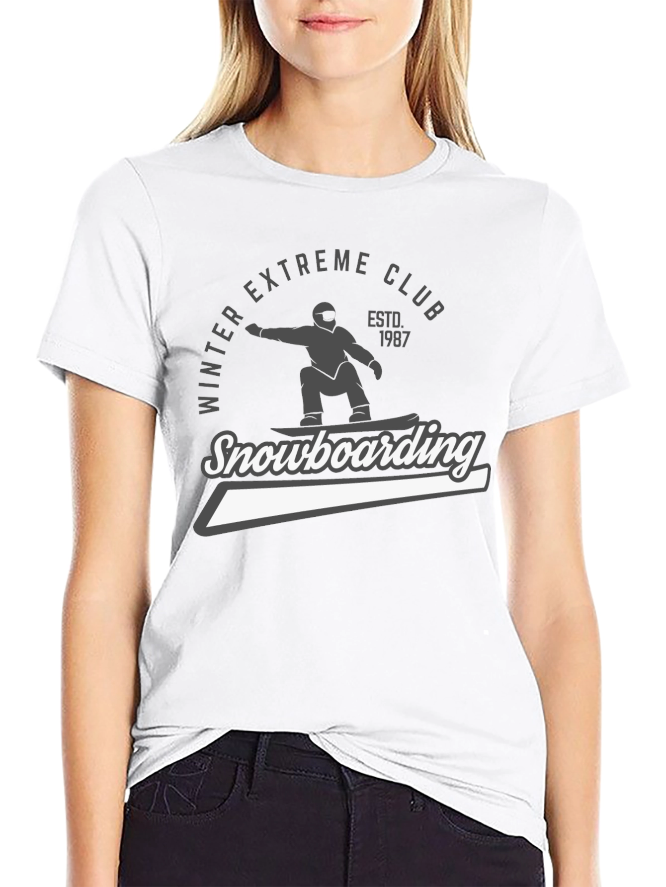 Winter Extreme Club Snowboarding T-Shirt