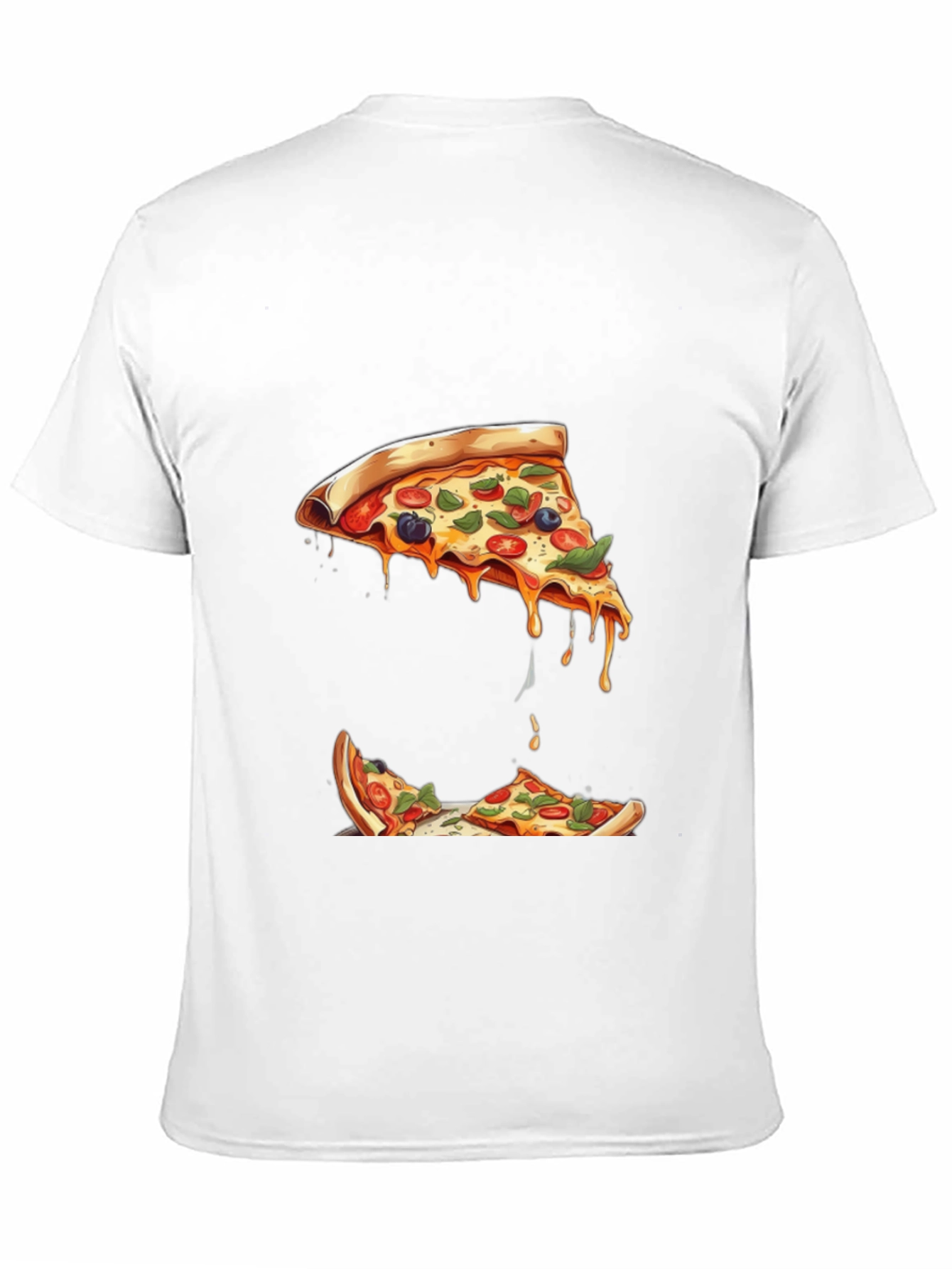 Pizza Slice Graphic Black T-Shirt