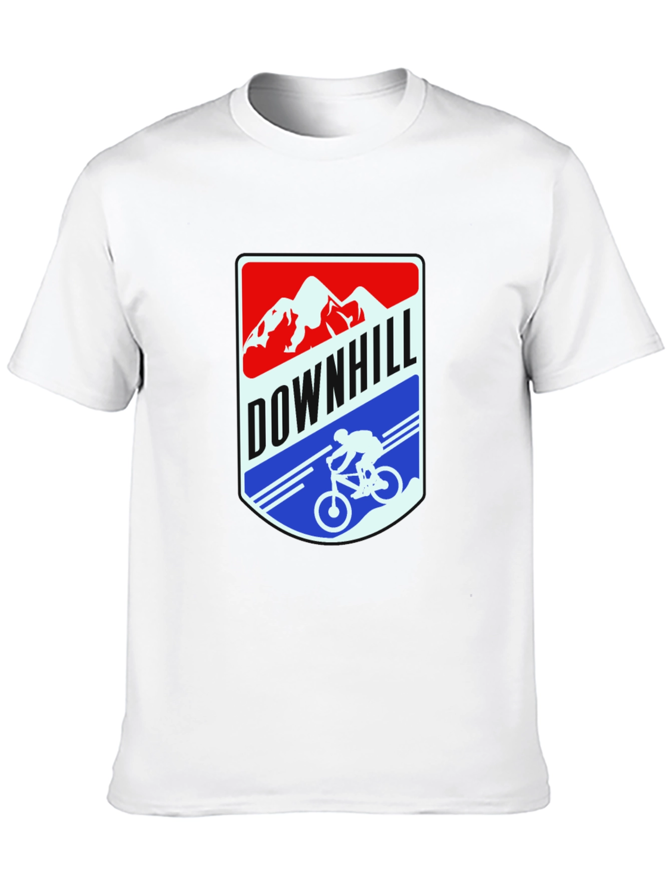 Downhill Mountain Biker Graphic Tee - Black
