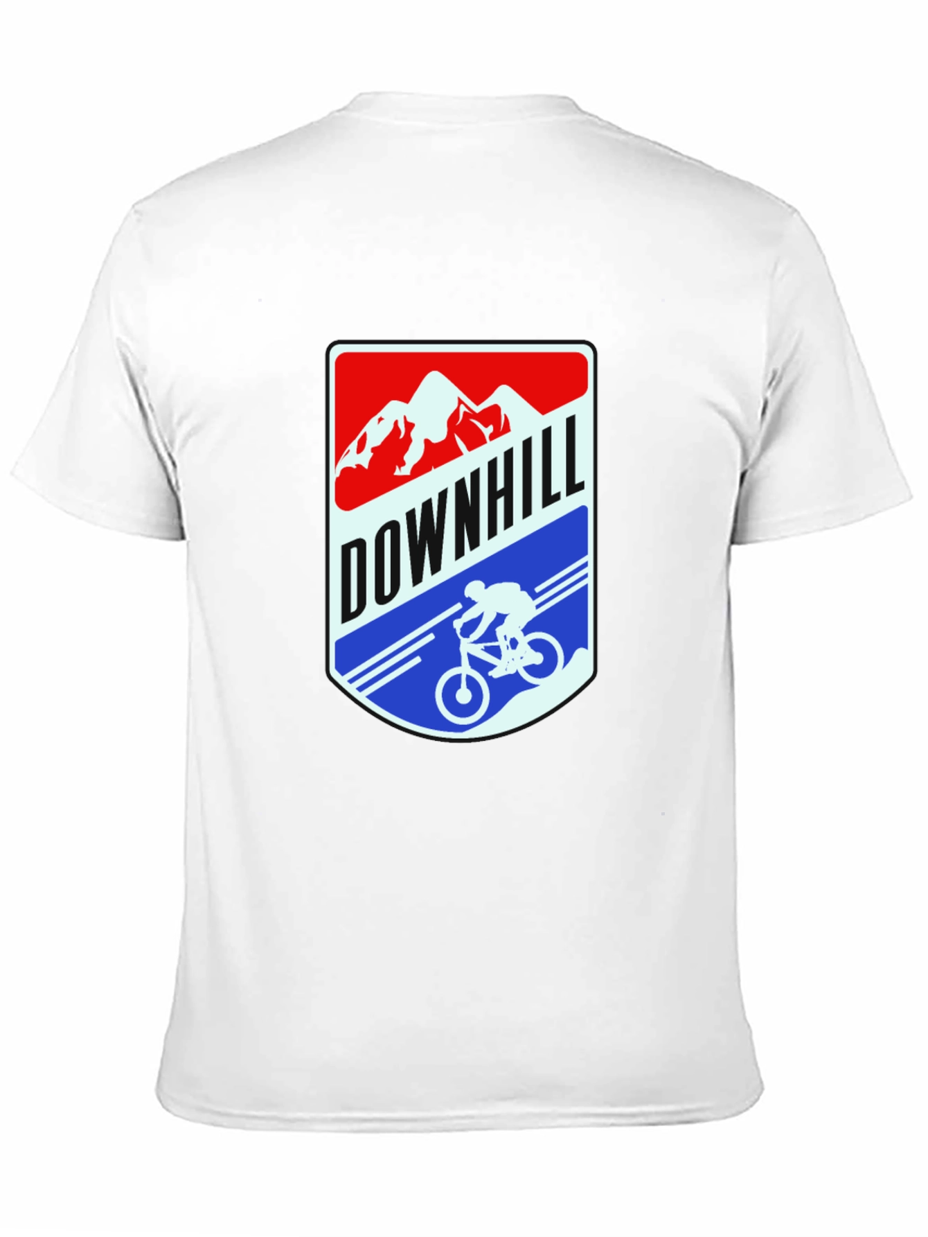 Downhill Mountain Biker Graphic Tee - Black