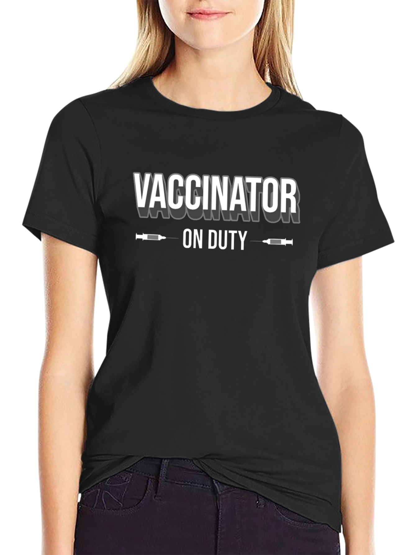 Vaccinator On Duty Graphic Tee - Black