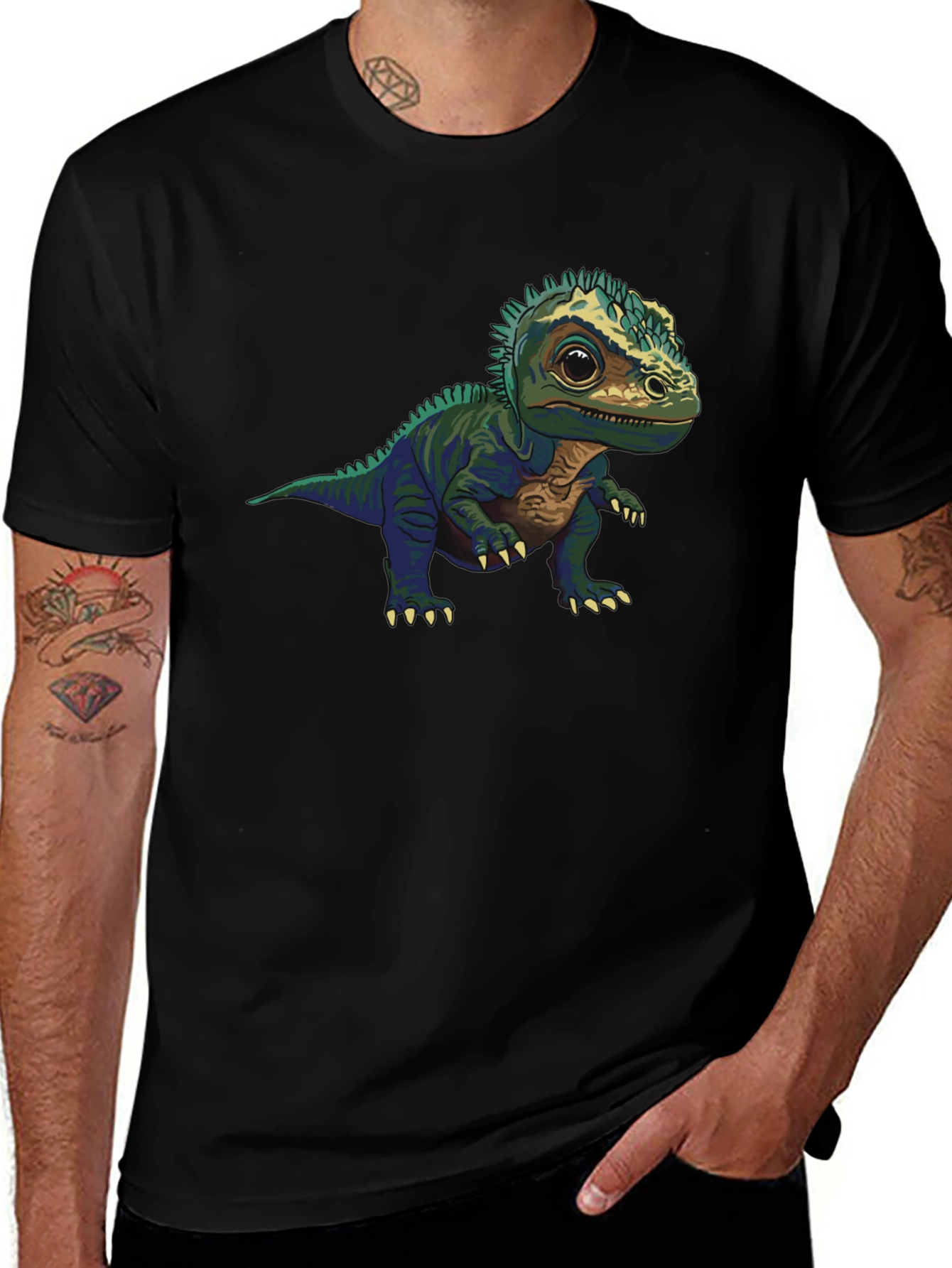 Dinosaur Graphic Black T-Shirt