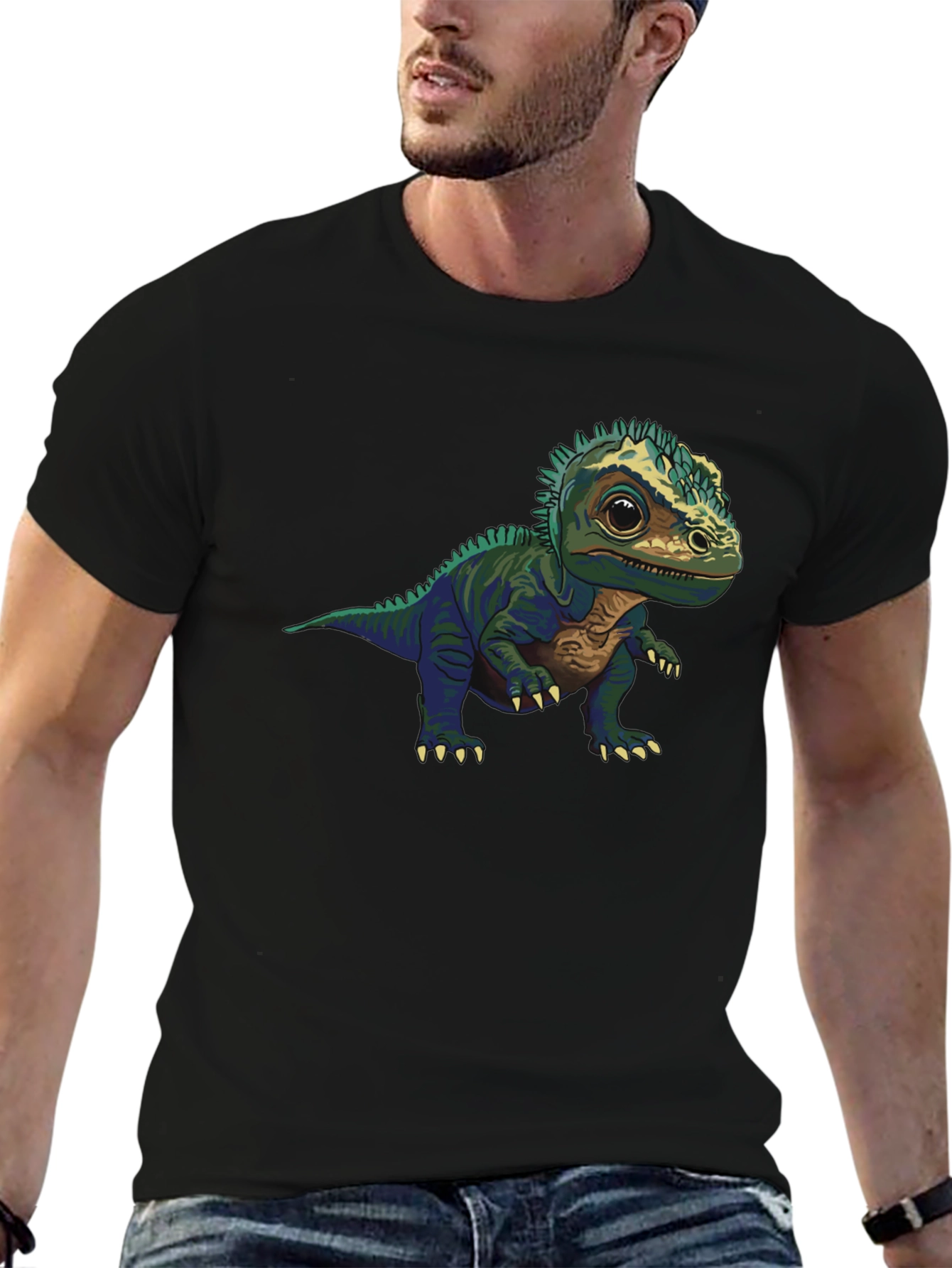 Dinosaur Graphic Black T-Shirt