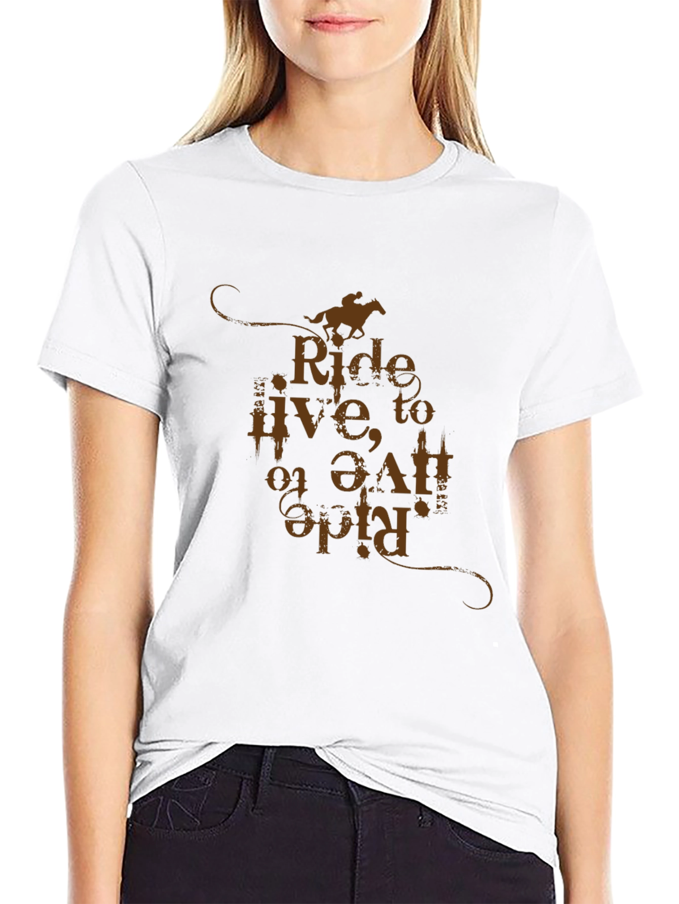 Ride to Live Mens Graphic Tee - Western Style