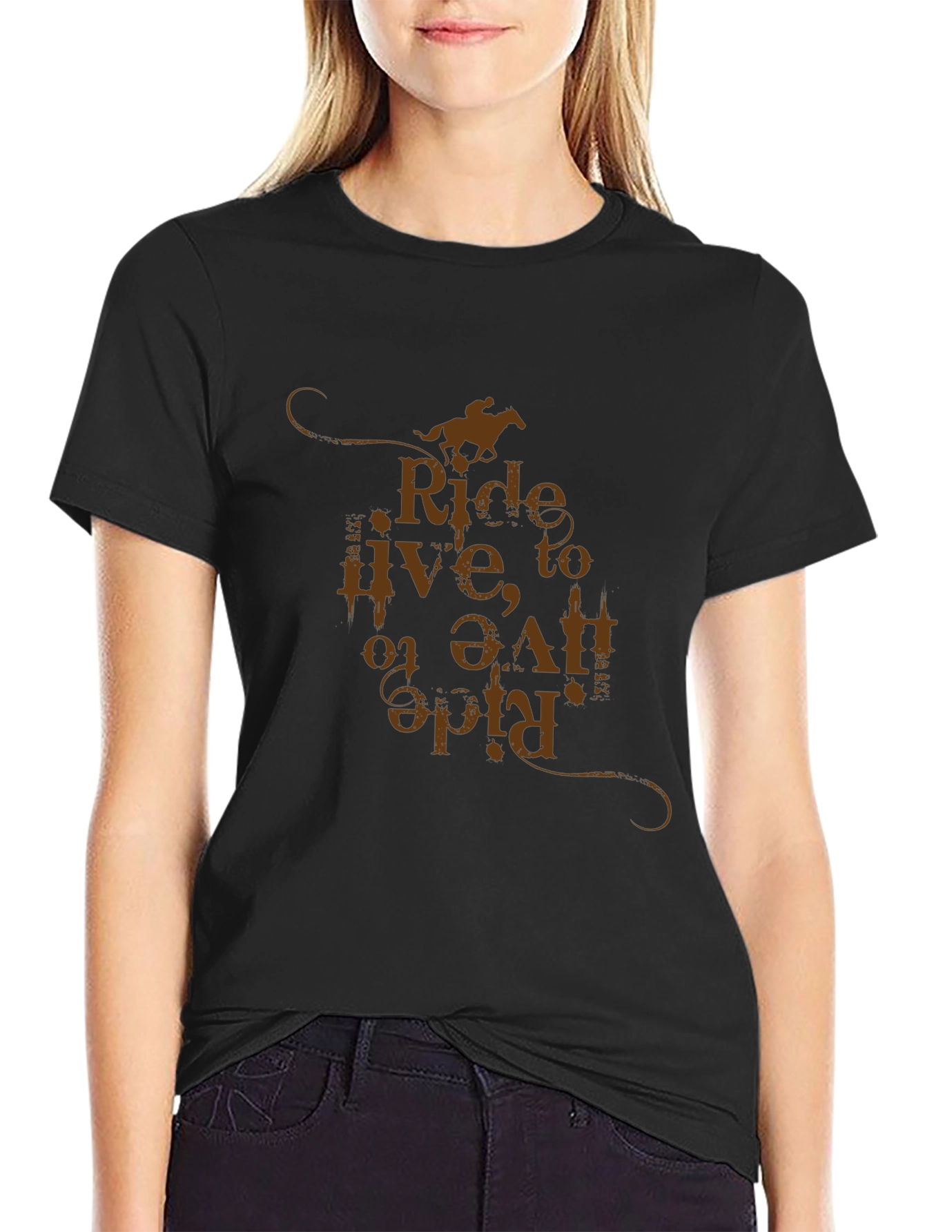 Ride to Live Mens Graphic Tee - Western Style