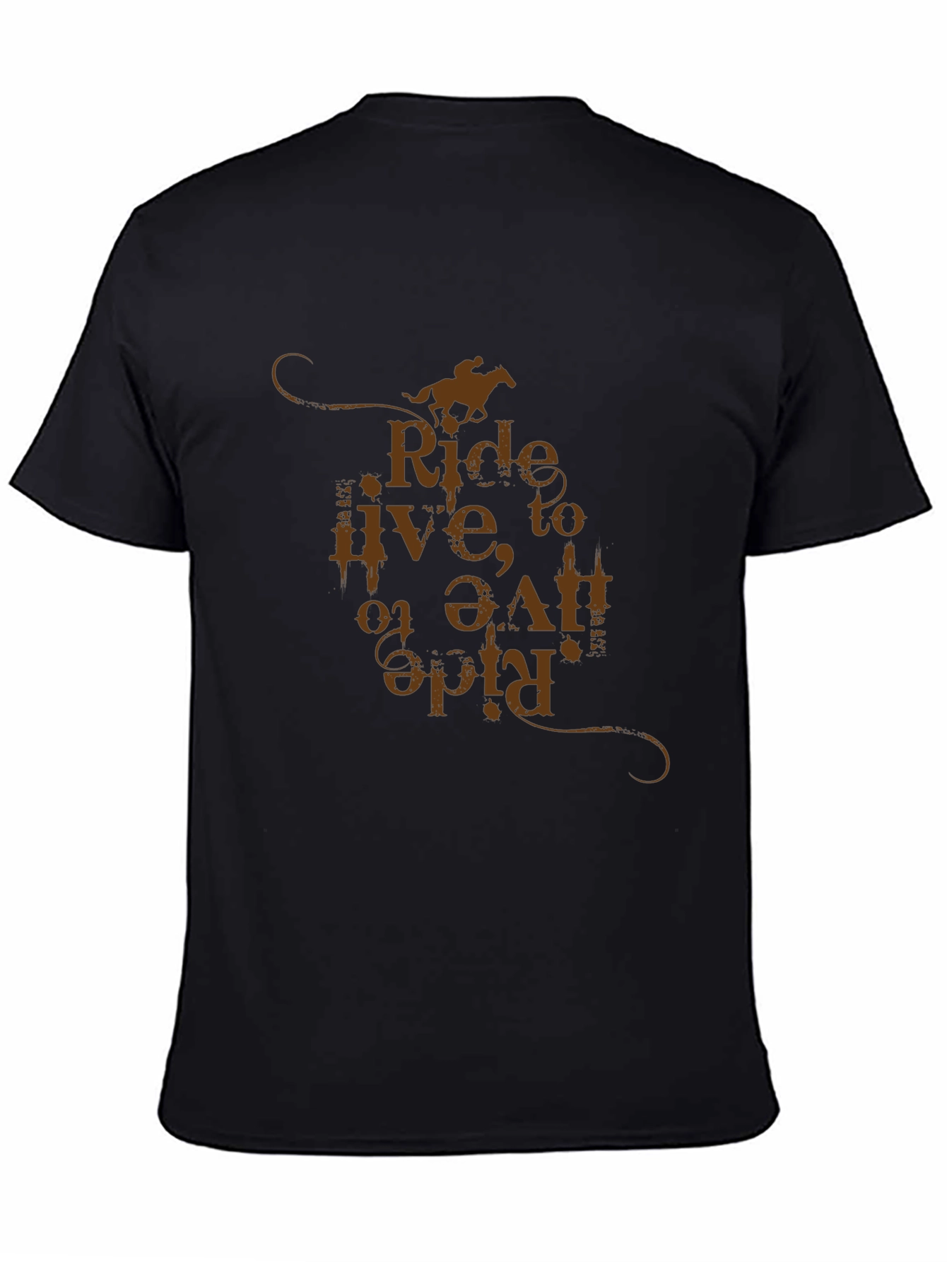 Ride to Live Mens Graphic Tee - Western Style