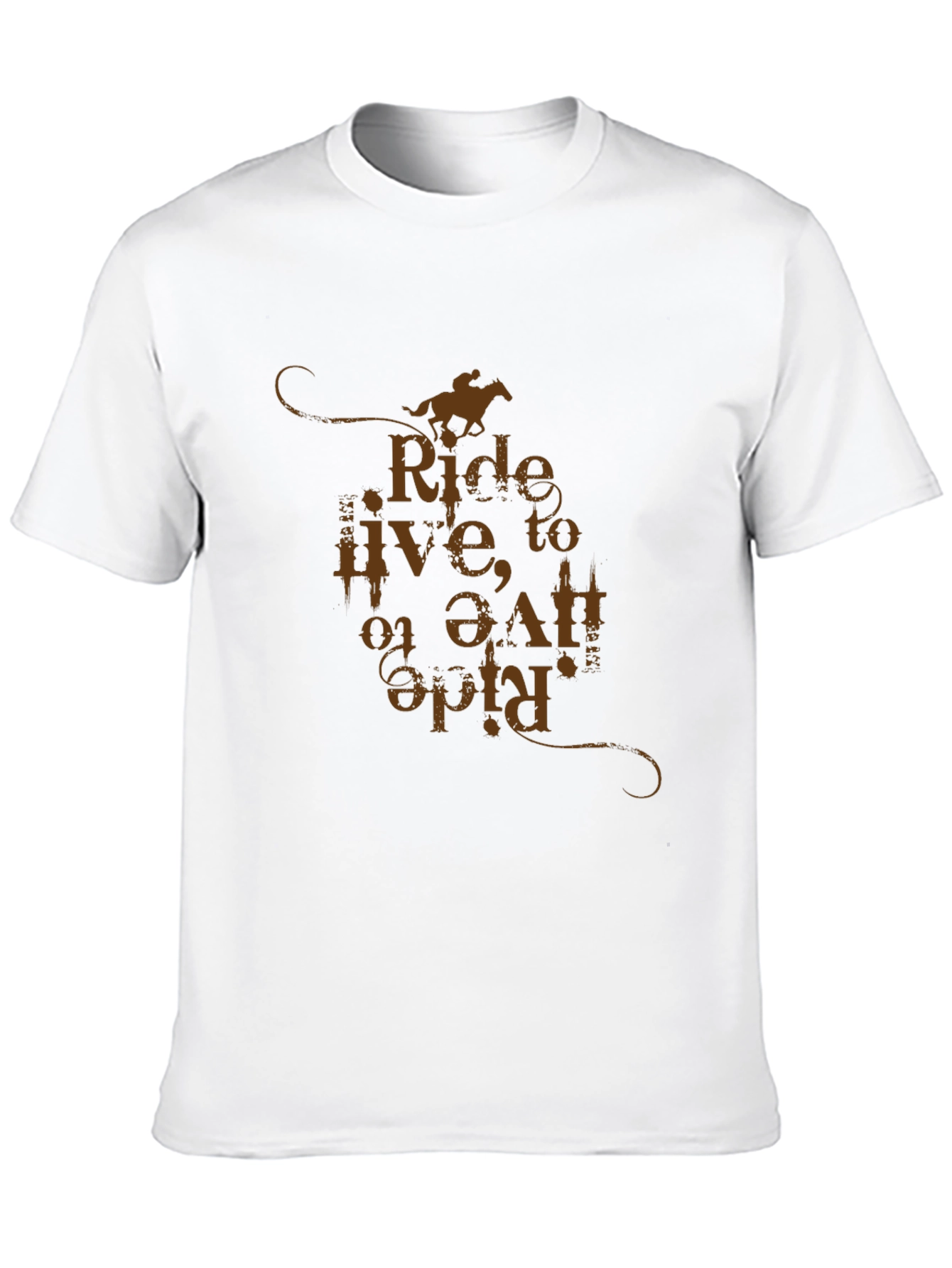 Ride to Live Mens Graphic Tee - Western Style