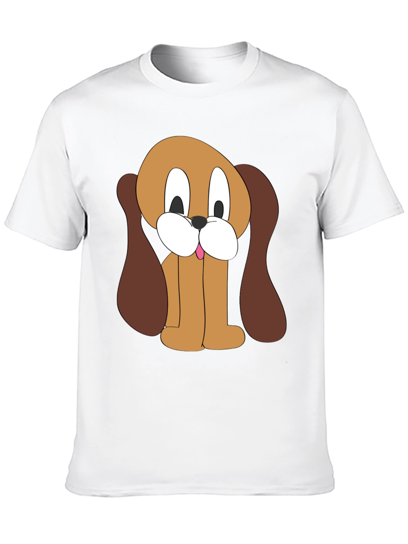 Cartoon Dog Graphic Black T-Shirt