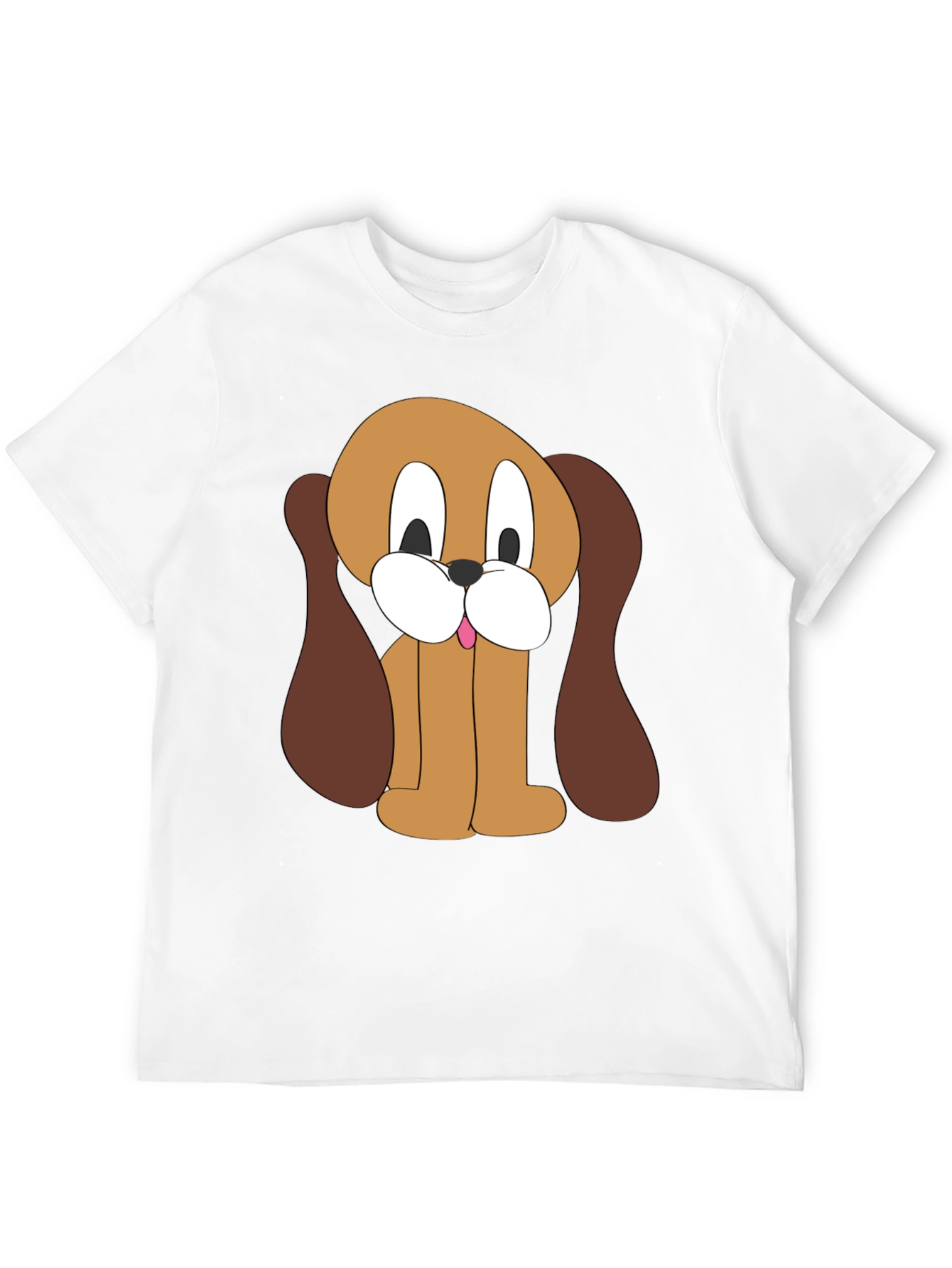 Cartoon Dog Graphic Black T-Shirt