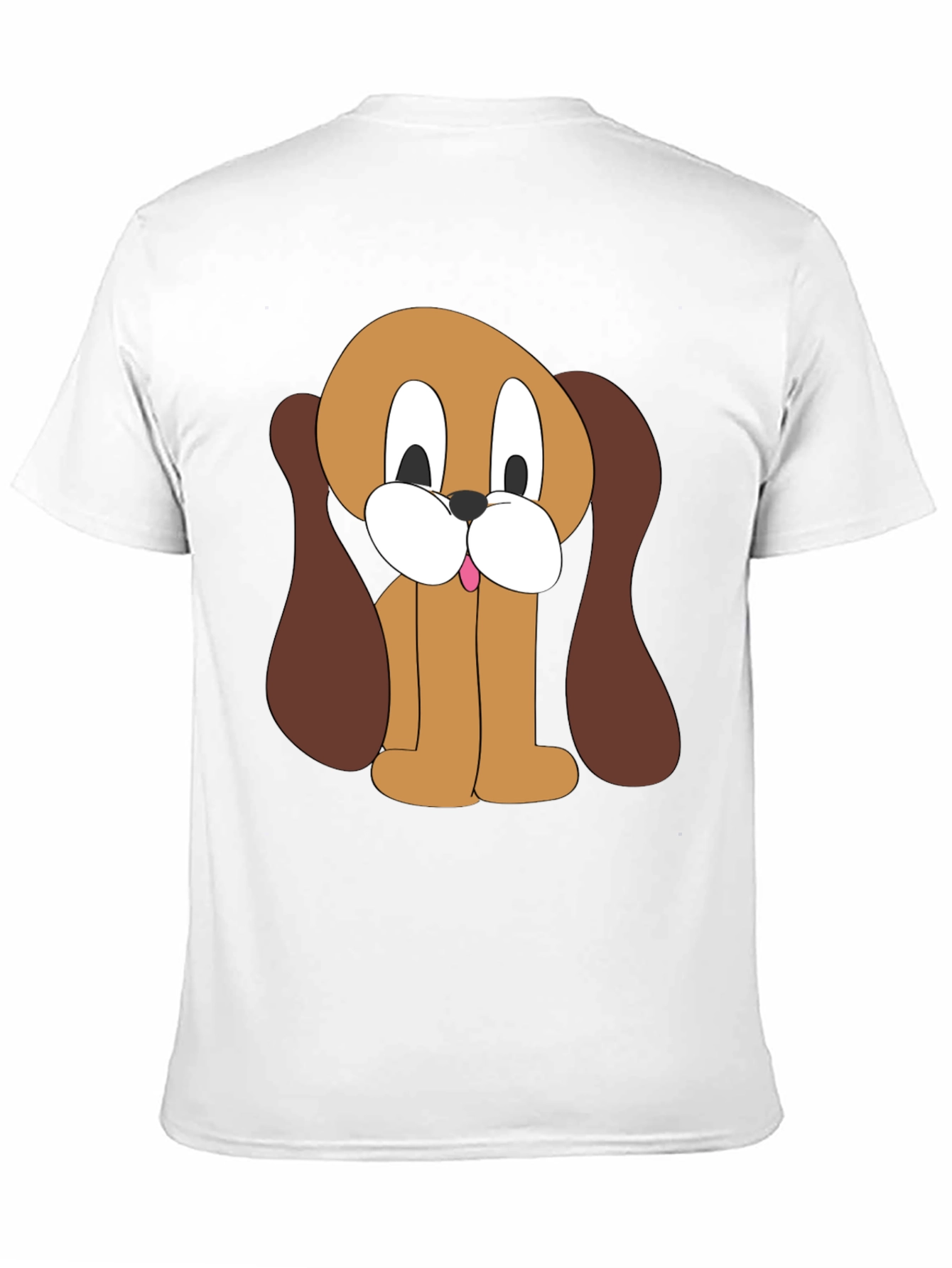Cartoon Dog Graphic Black T-Shirt