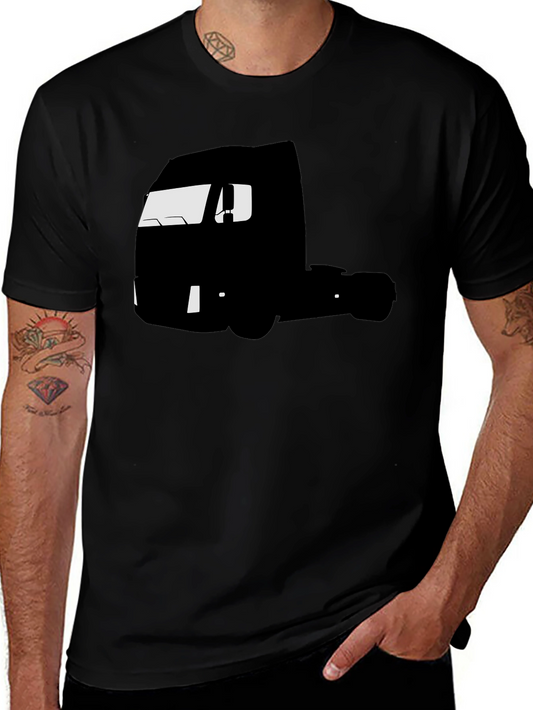 Truck Silhouette Graphic Tee - Black