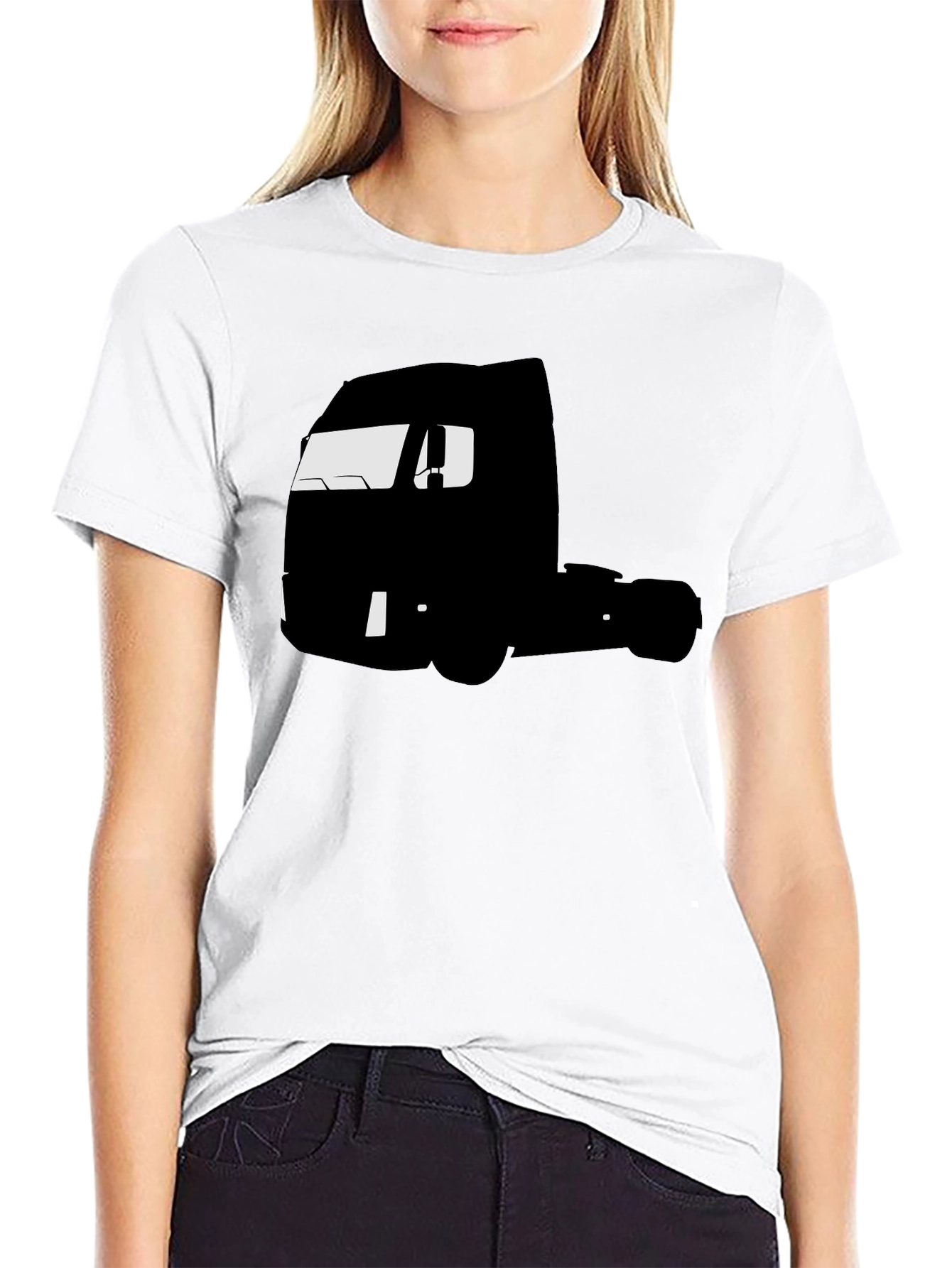 Truck Silhouette Graphic Tee - Black