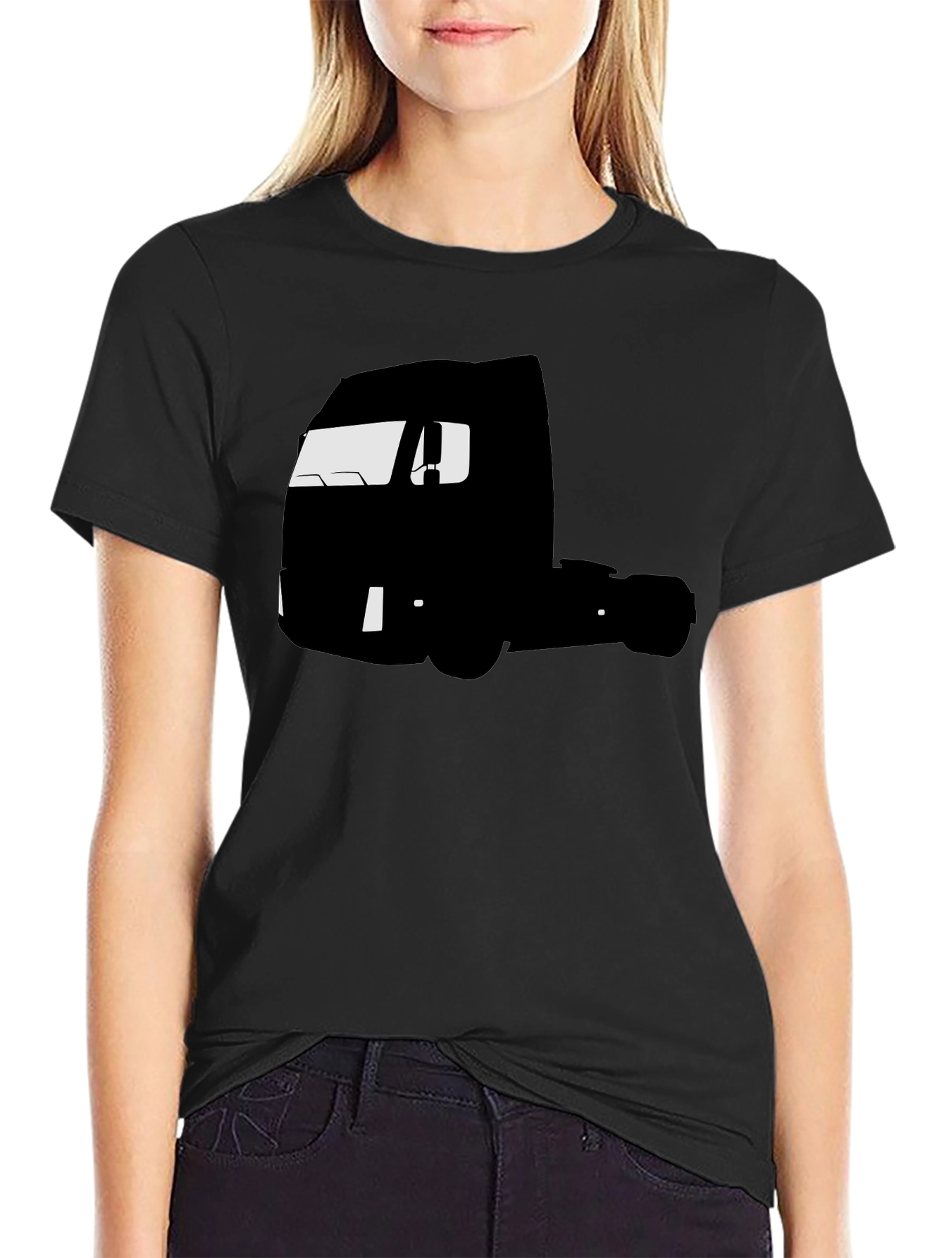 Truck Silhouette Graphic Tee - Black