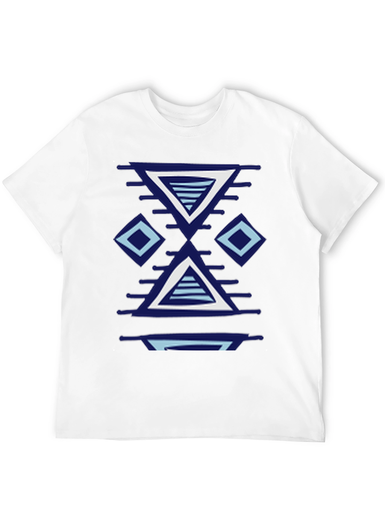 Geometric Patterned Black T-Shirt