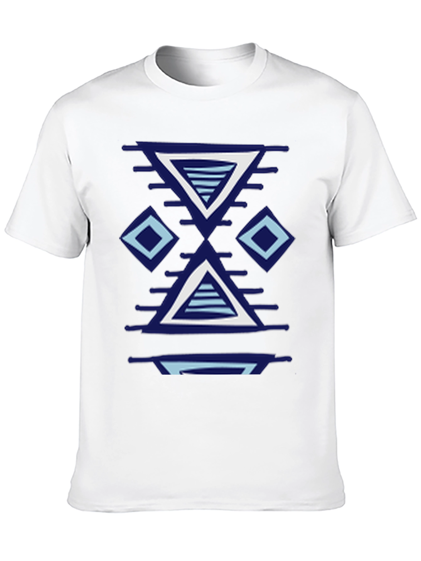 Geometric Patterned Black T-Shirt