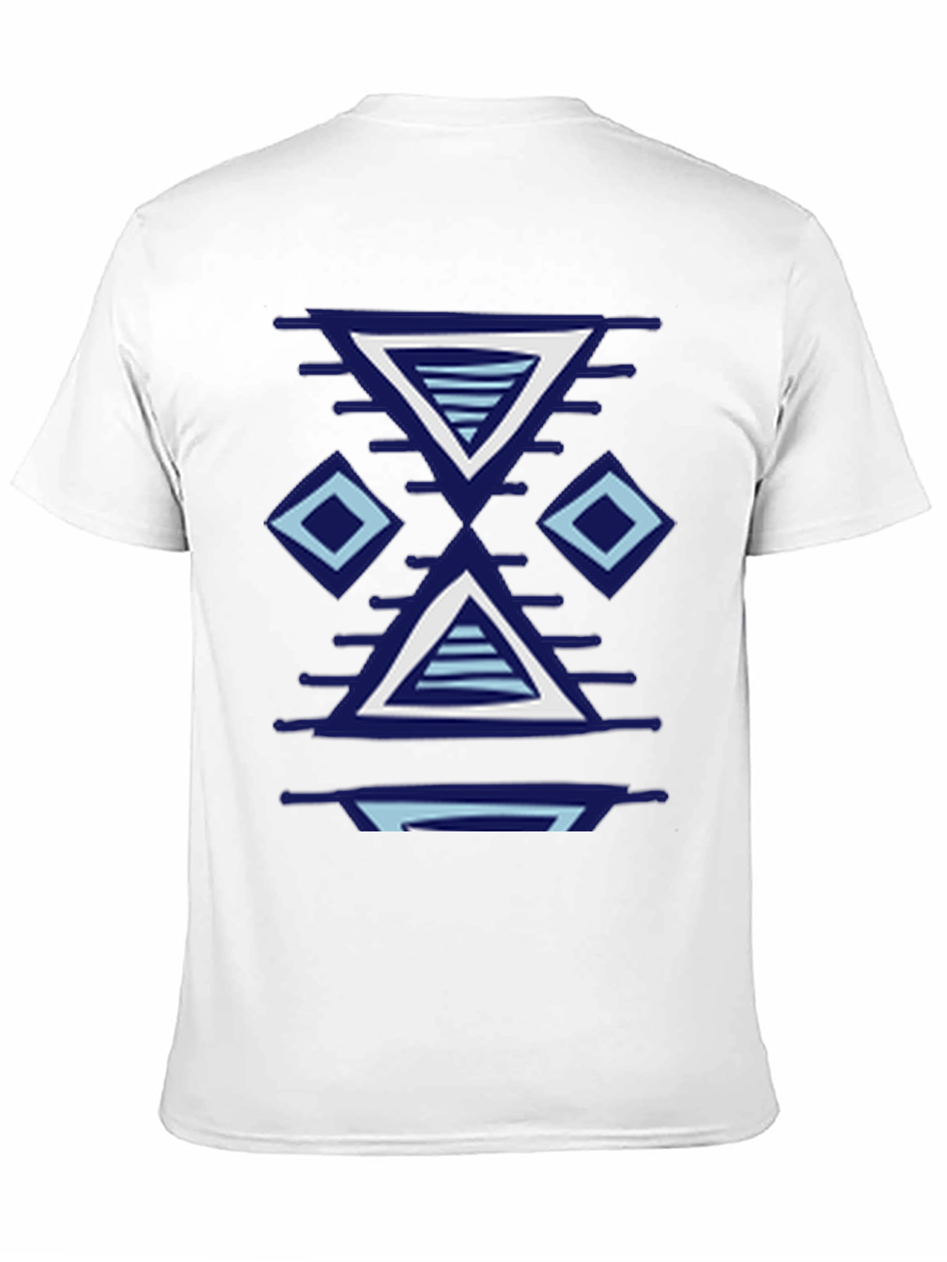 Geometric Patterned Black T-Shirt