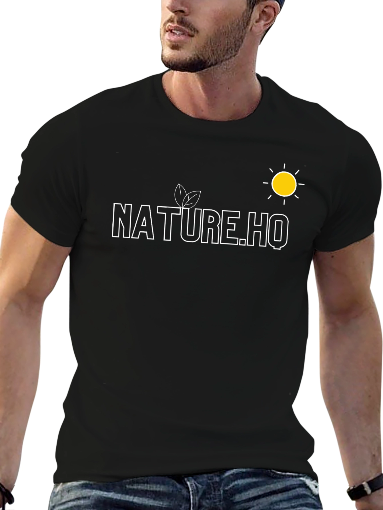 Nature.HQ Black Graphic Tee