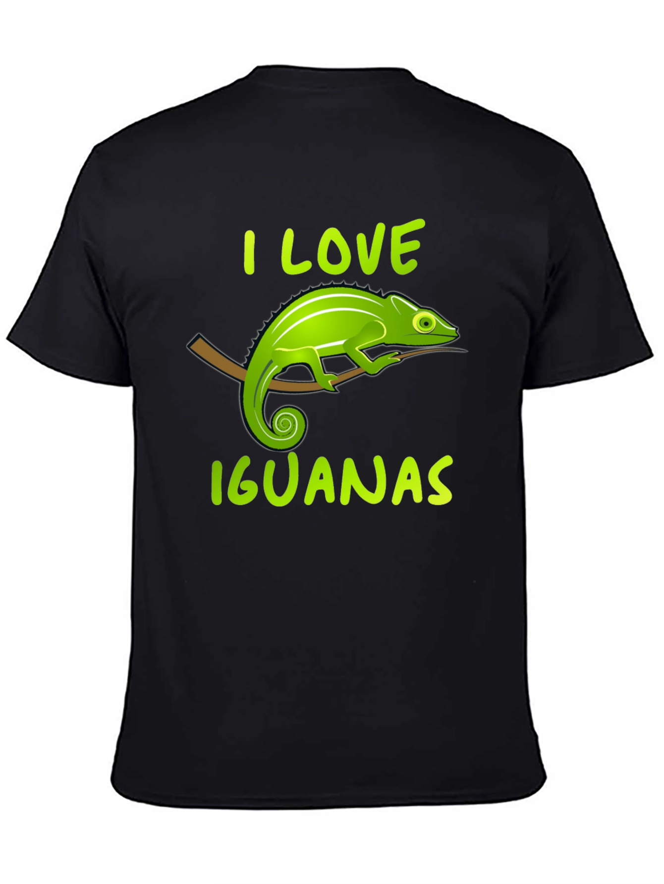 I Love Iguanas Black T-Shirt