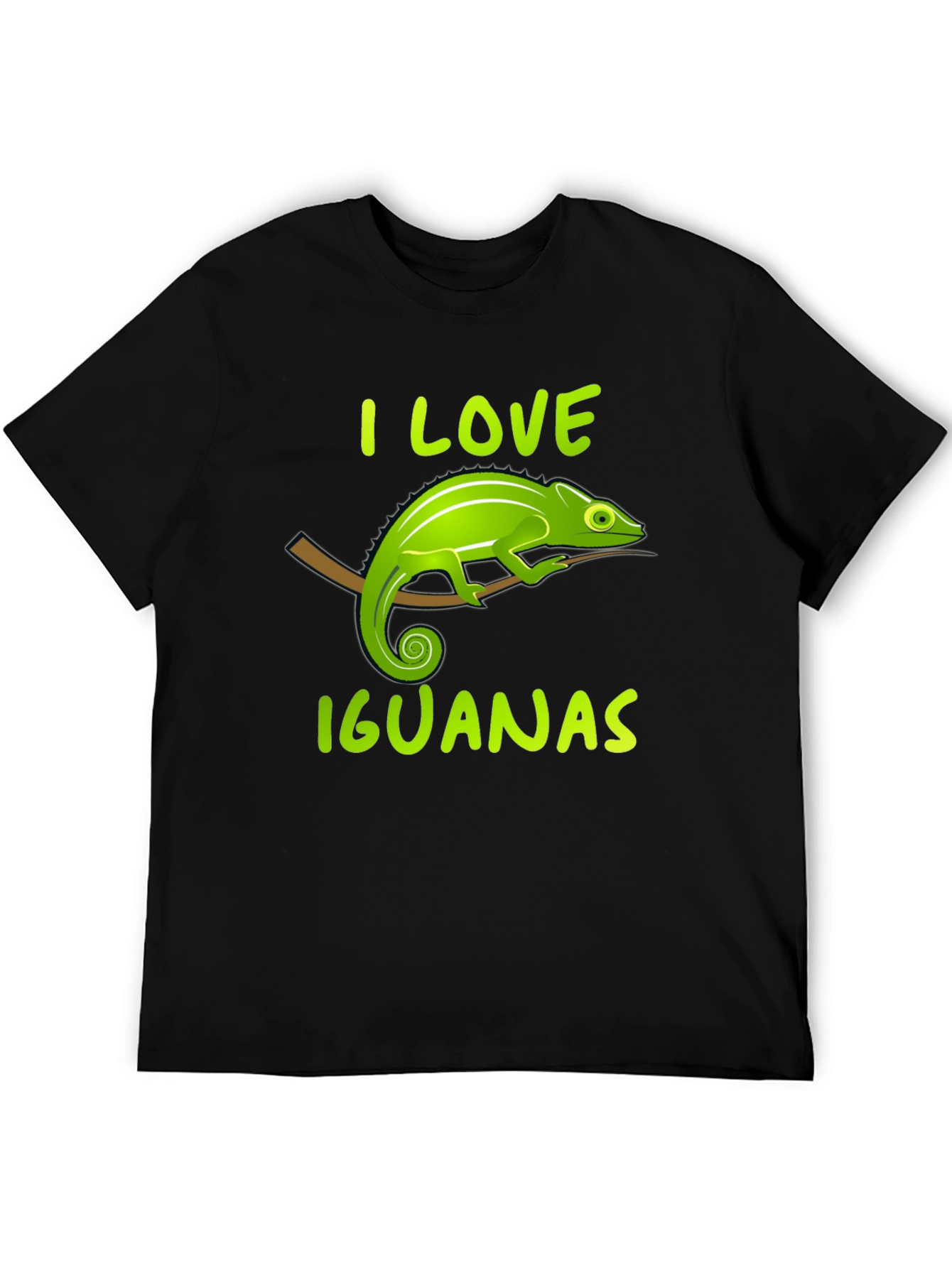 I Love Iguanas Black T-Shirt