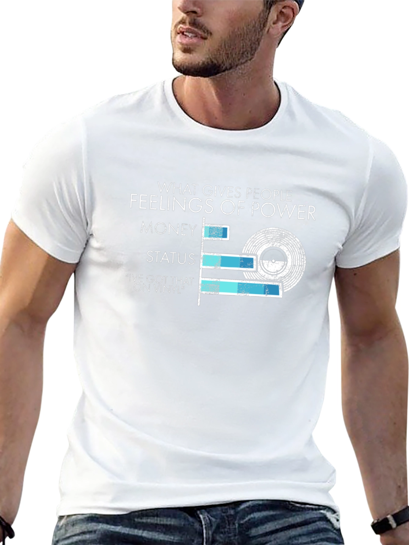 Vinyl Power T-Shirt: Money Status and Music