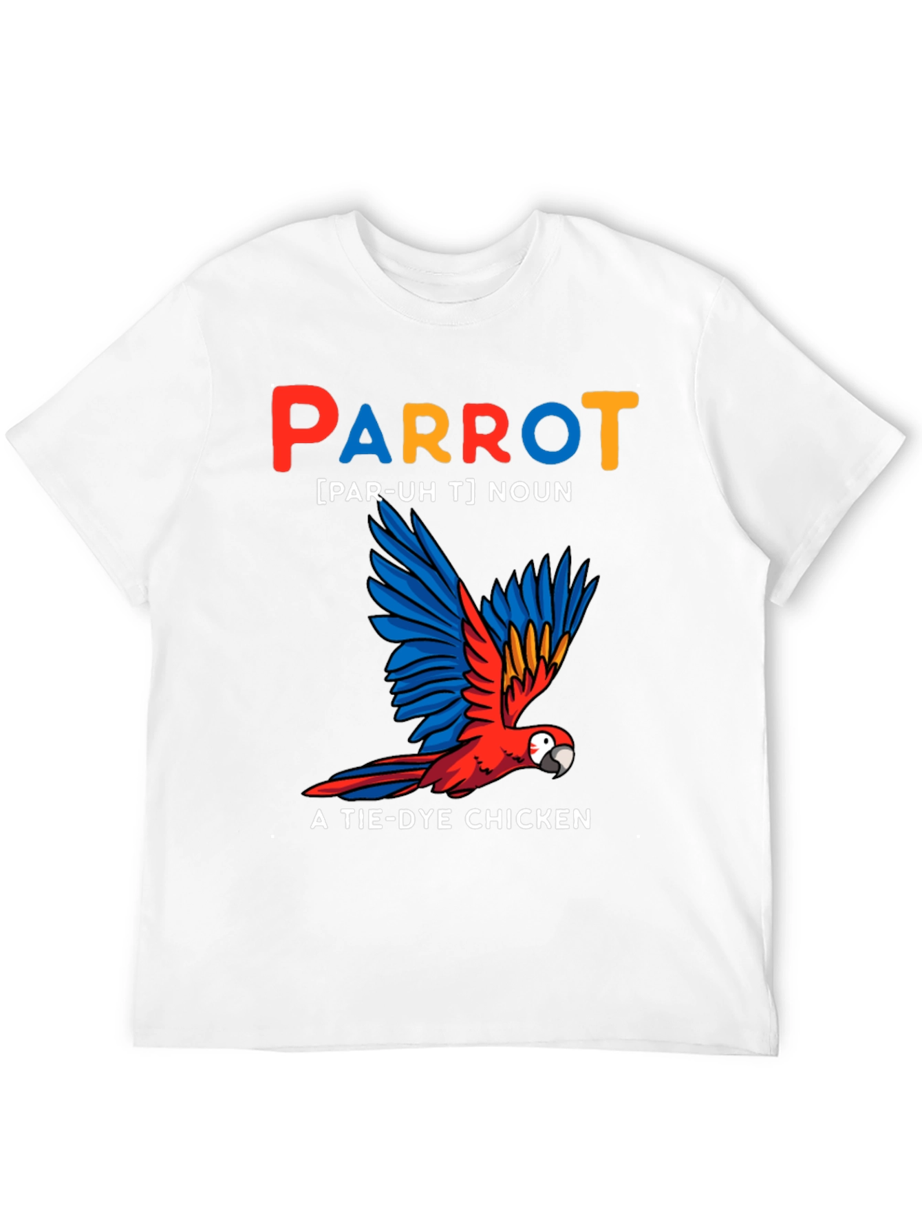 Parrot Tie-Dye Chicken Graphic Tee