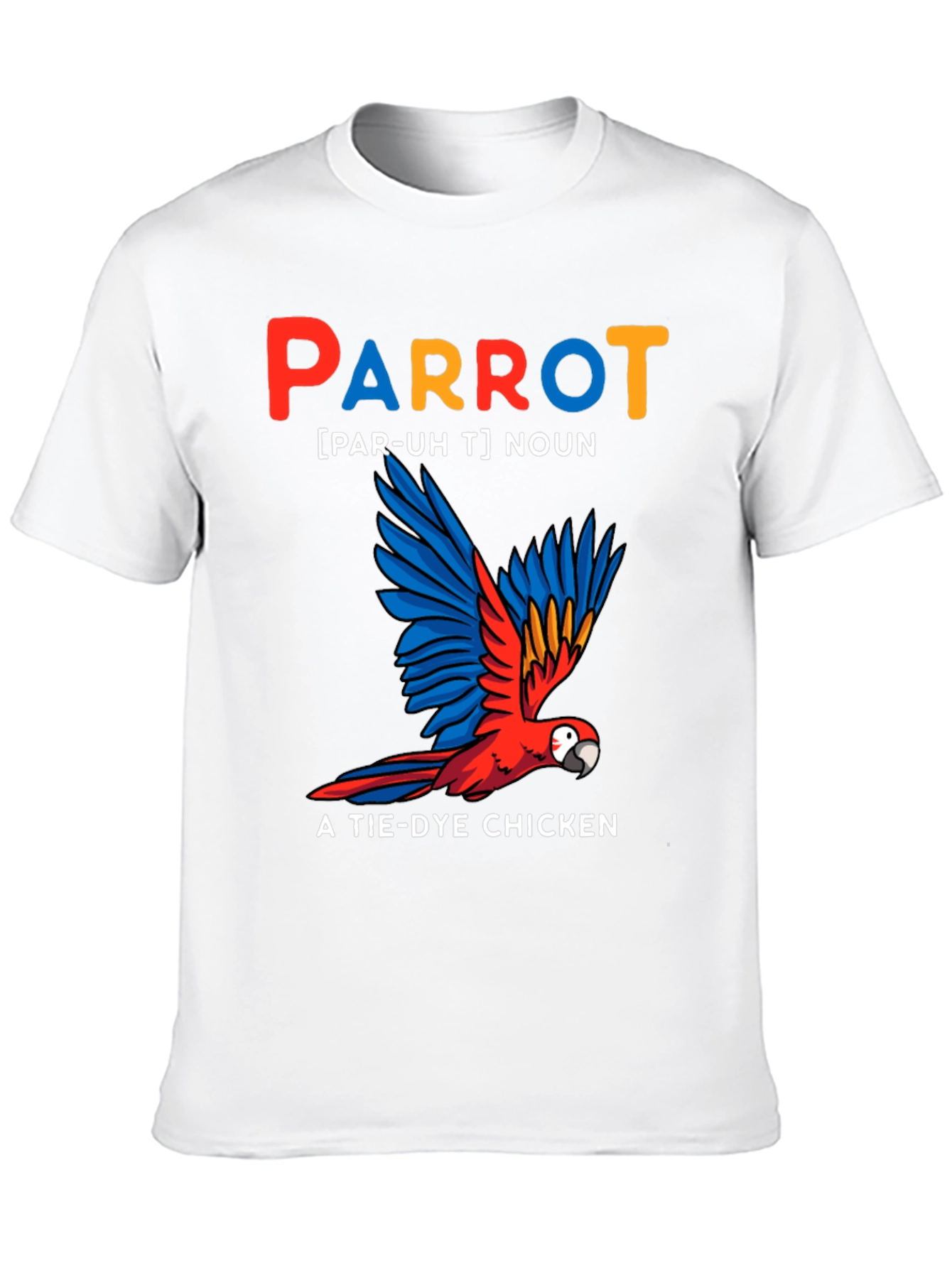 Parrot Tie-Dye Chicken Graphic Tee