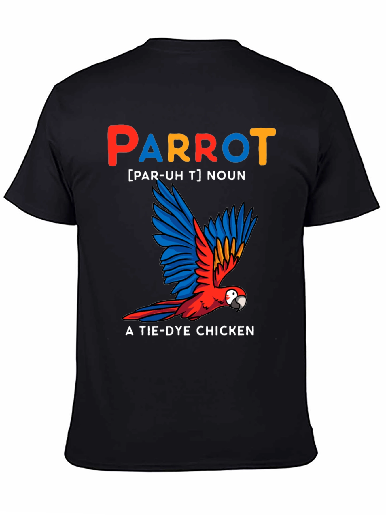 Parrot Tie-Dye Chicken Graphic Tee