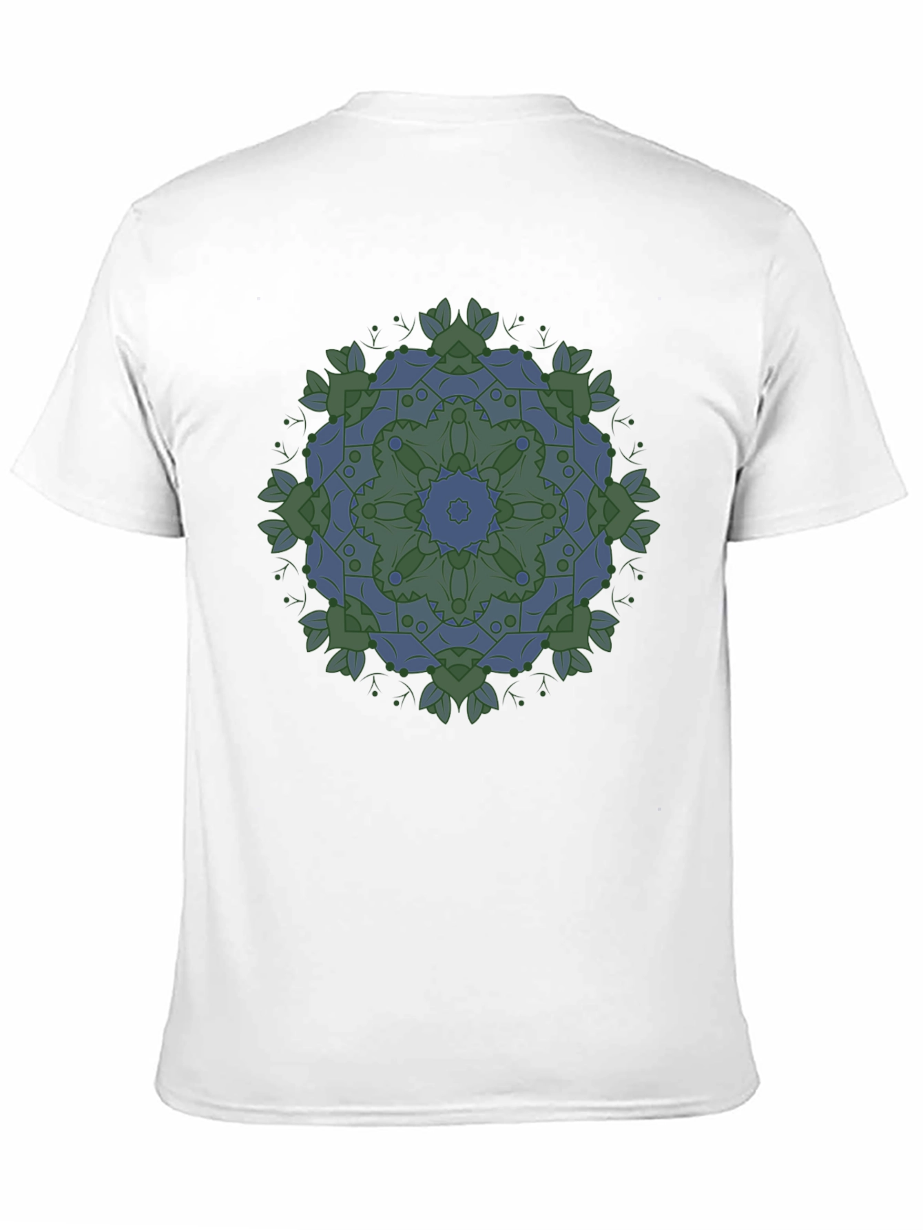 Geometric Mandala Print Black T-Shirt