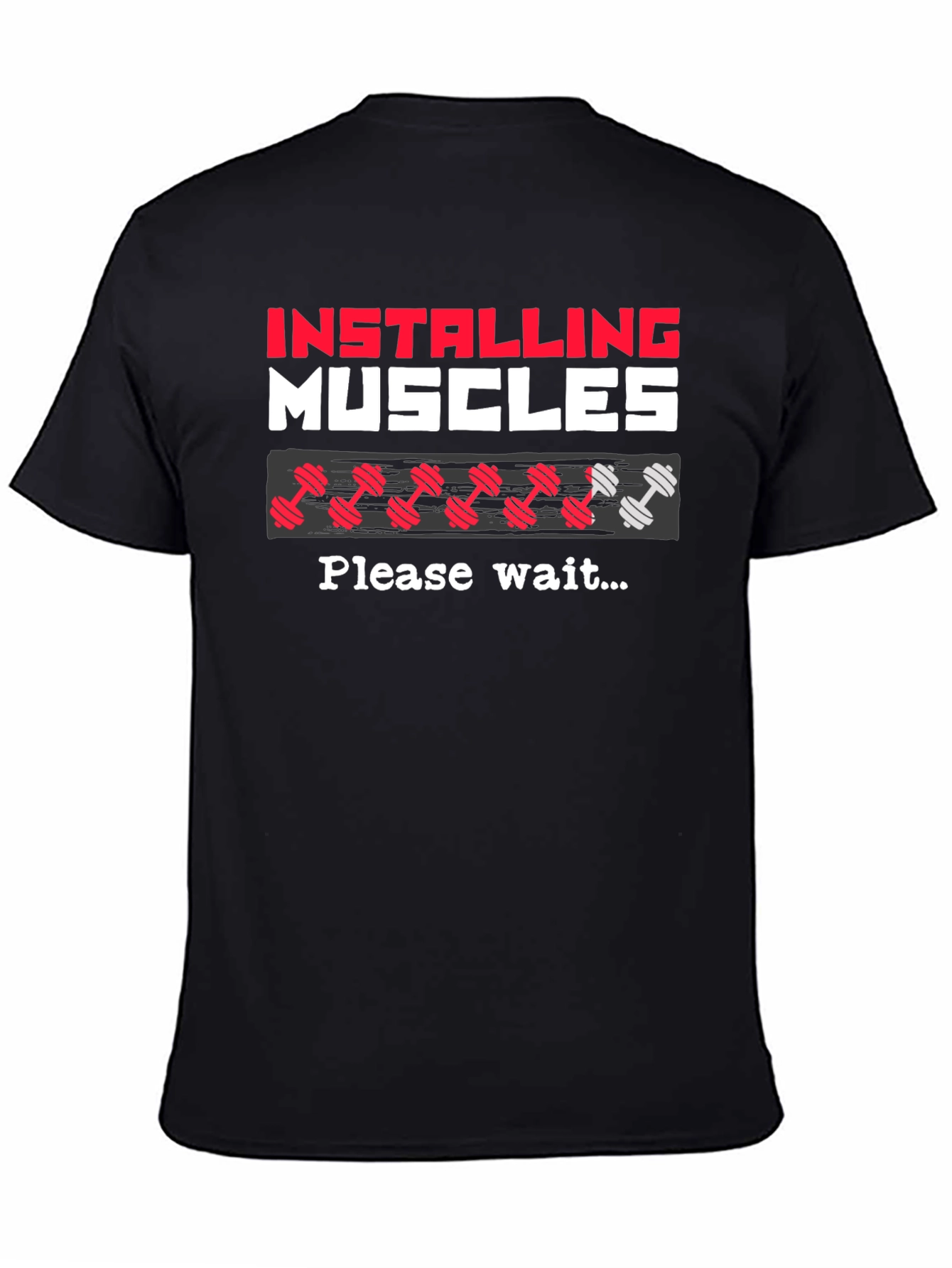 Installing Muscles T-Shirt Gym Workout Tee