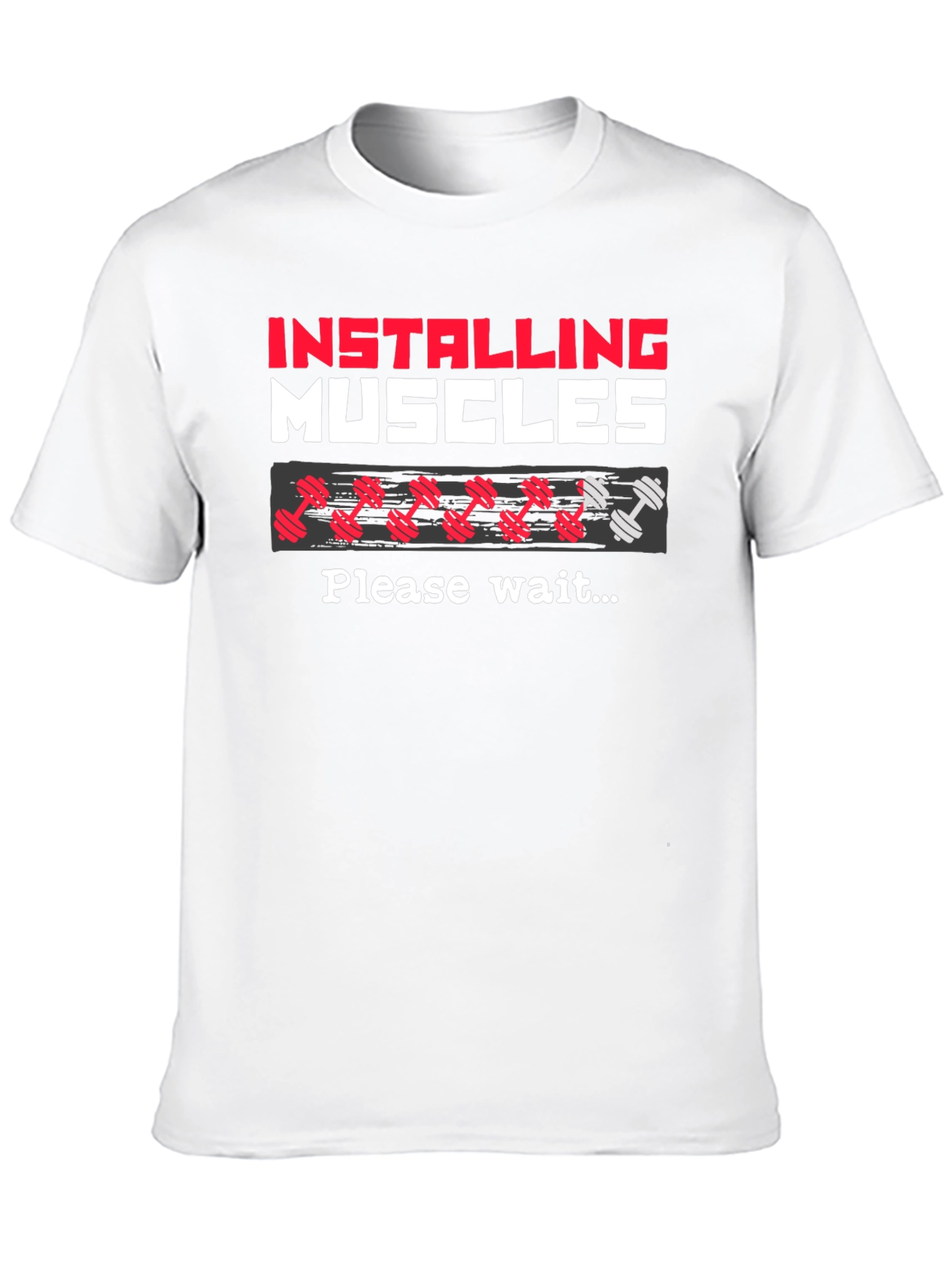 Installing Muscles T-Shirt Gym Workout Tee