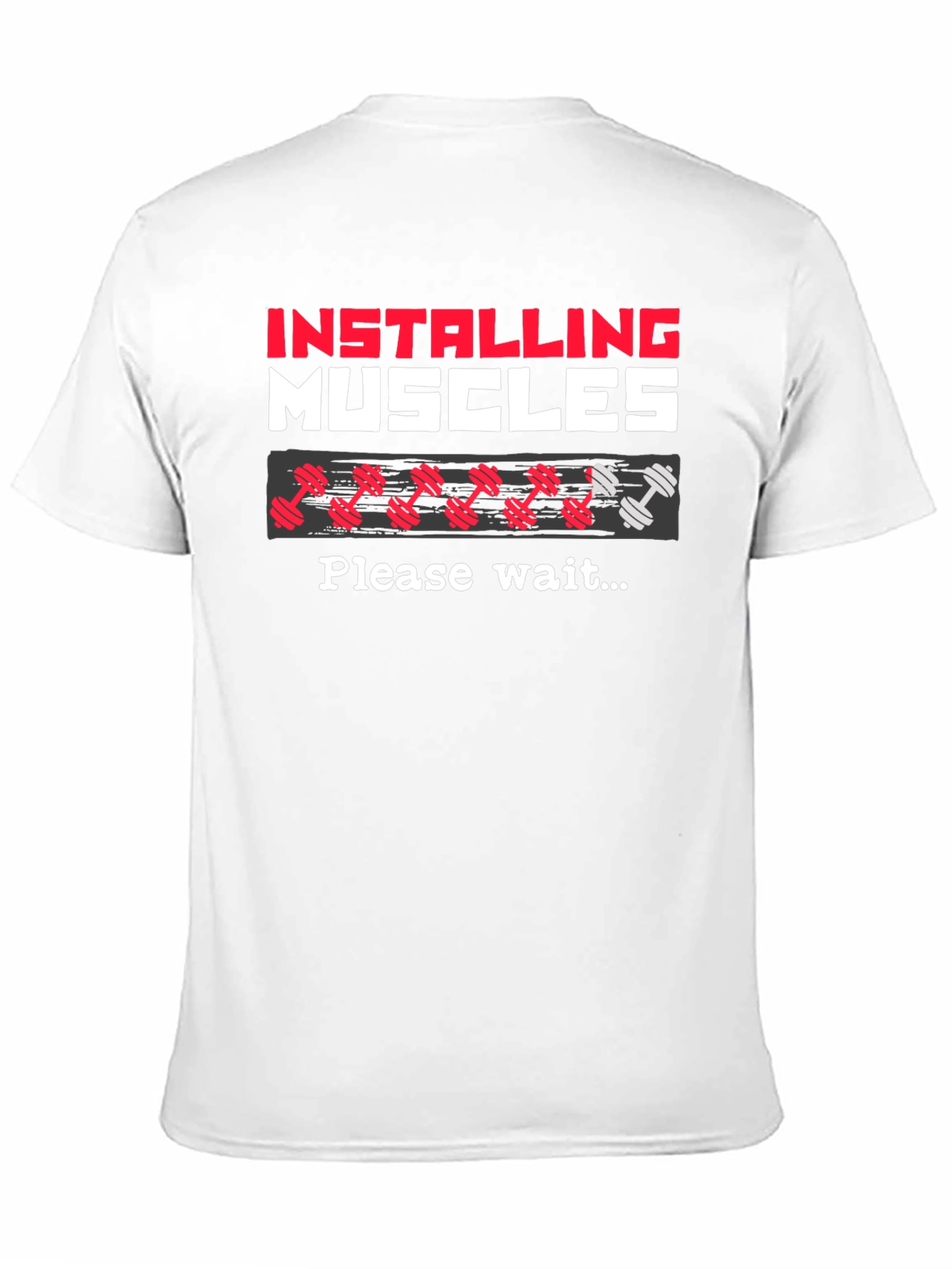 Installing Muscles T-Shirt Gym Workout Tee