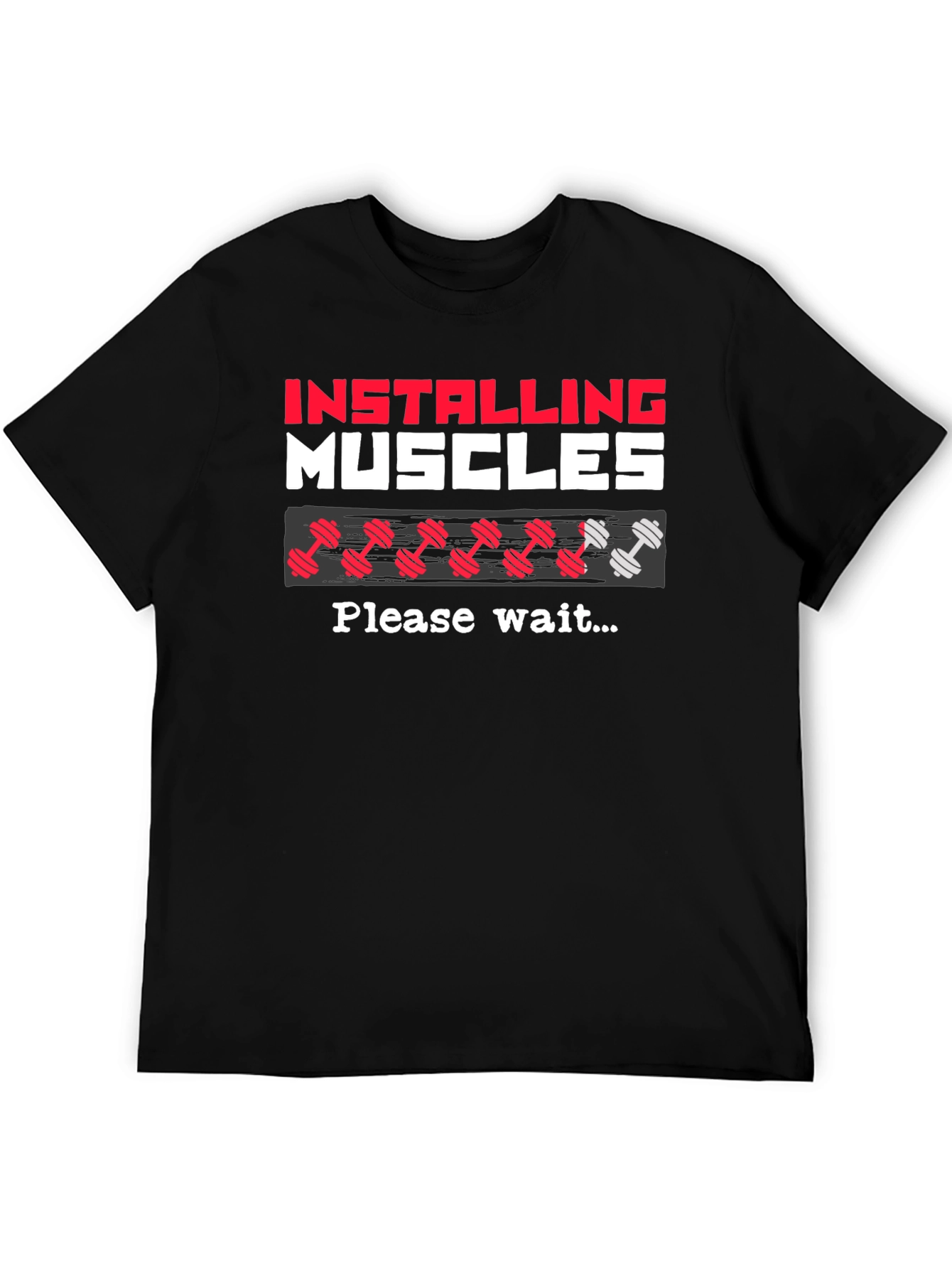 Installing Muscles T-Shirt Gym Workout Tee