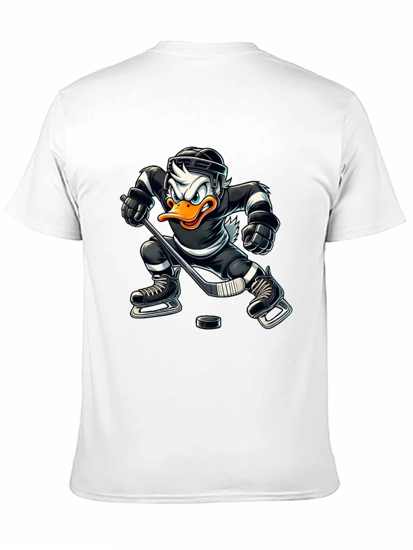 Hockey Duck T-Shirt - Black Cotton Tee