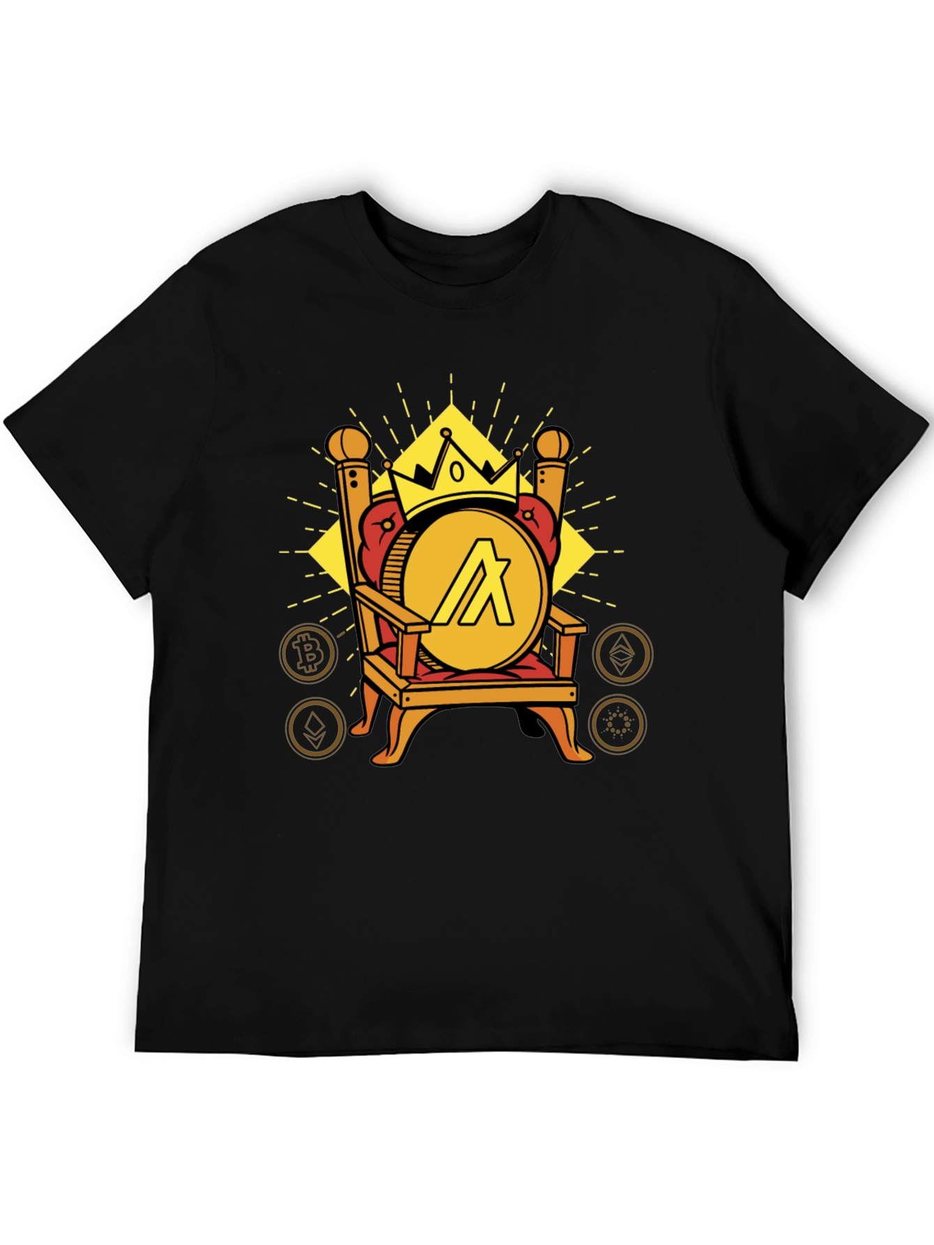 Crypto King T-Shirt - Algorand Throne Design