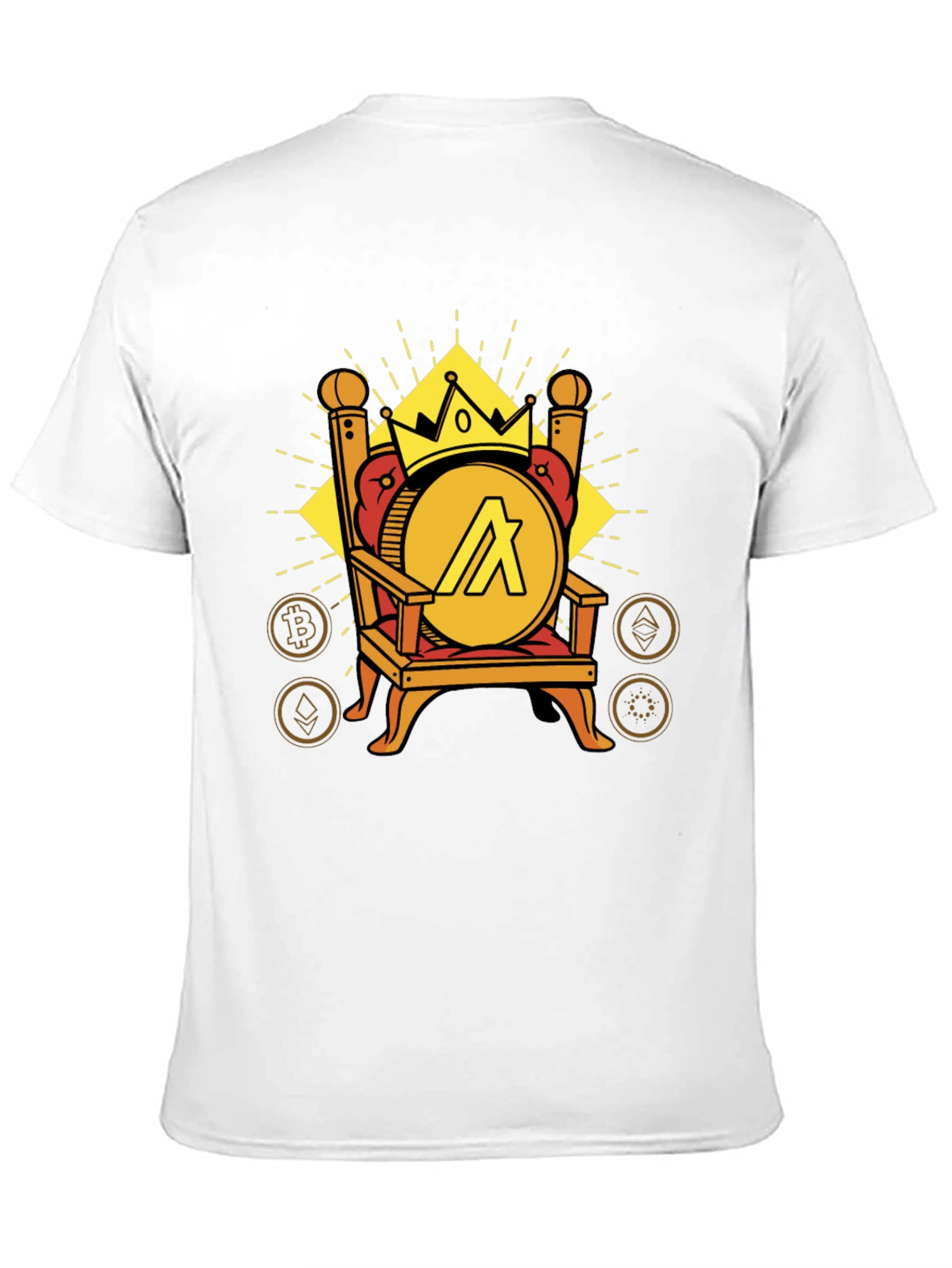 Crypto King T-Shirt - Algorand Throne Design