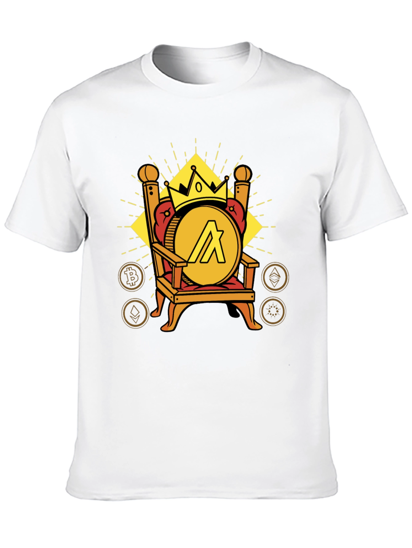 Crypto King T-Shirt - Algorand Throne Design