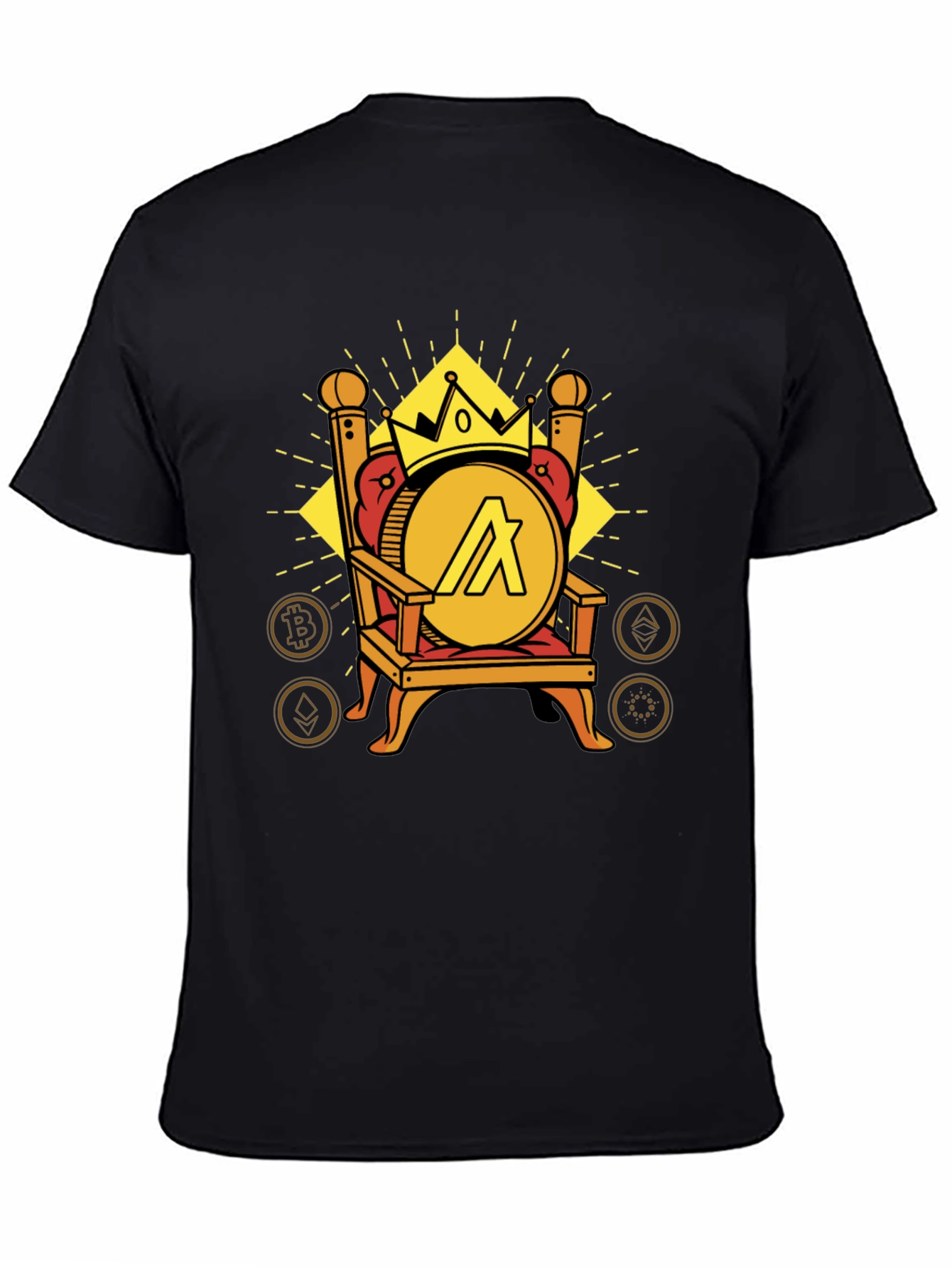 Crypto King T-Shirt - Algorand Throne Design