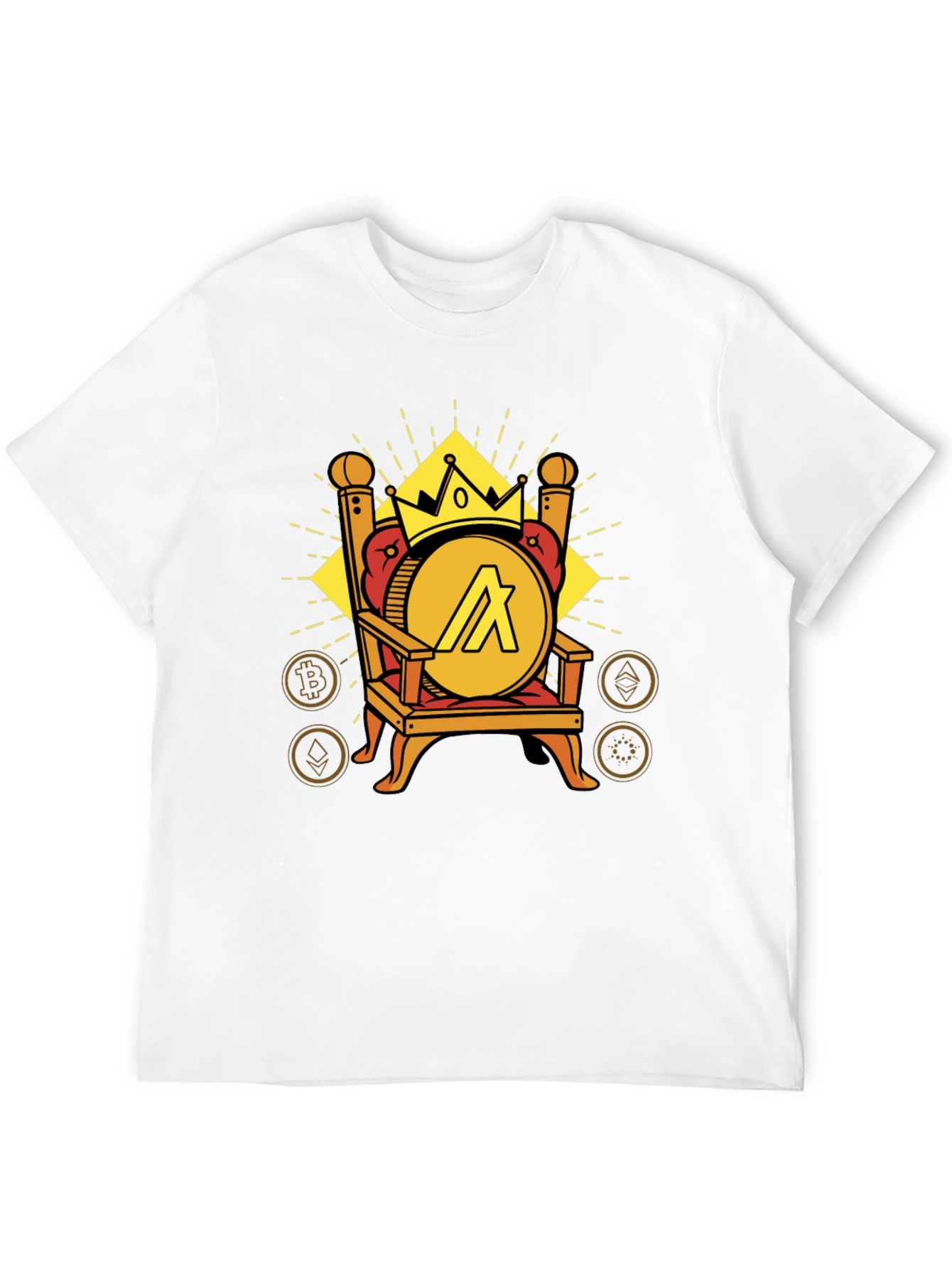 Crypto King T-Shirt - Algorand Throne Design