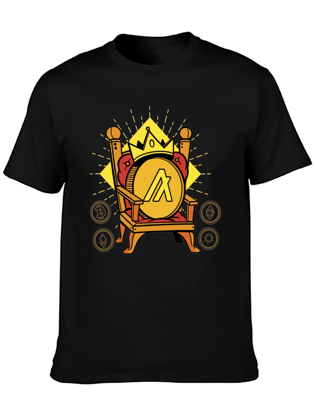 Crypto King T-Shirt - Algorand Throne Design