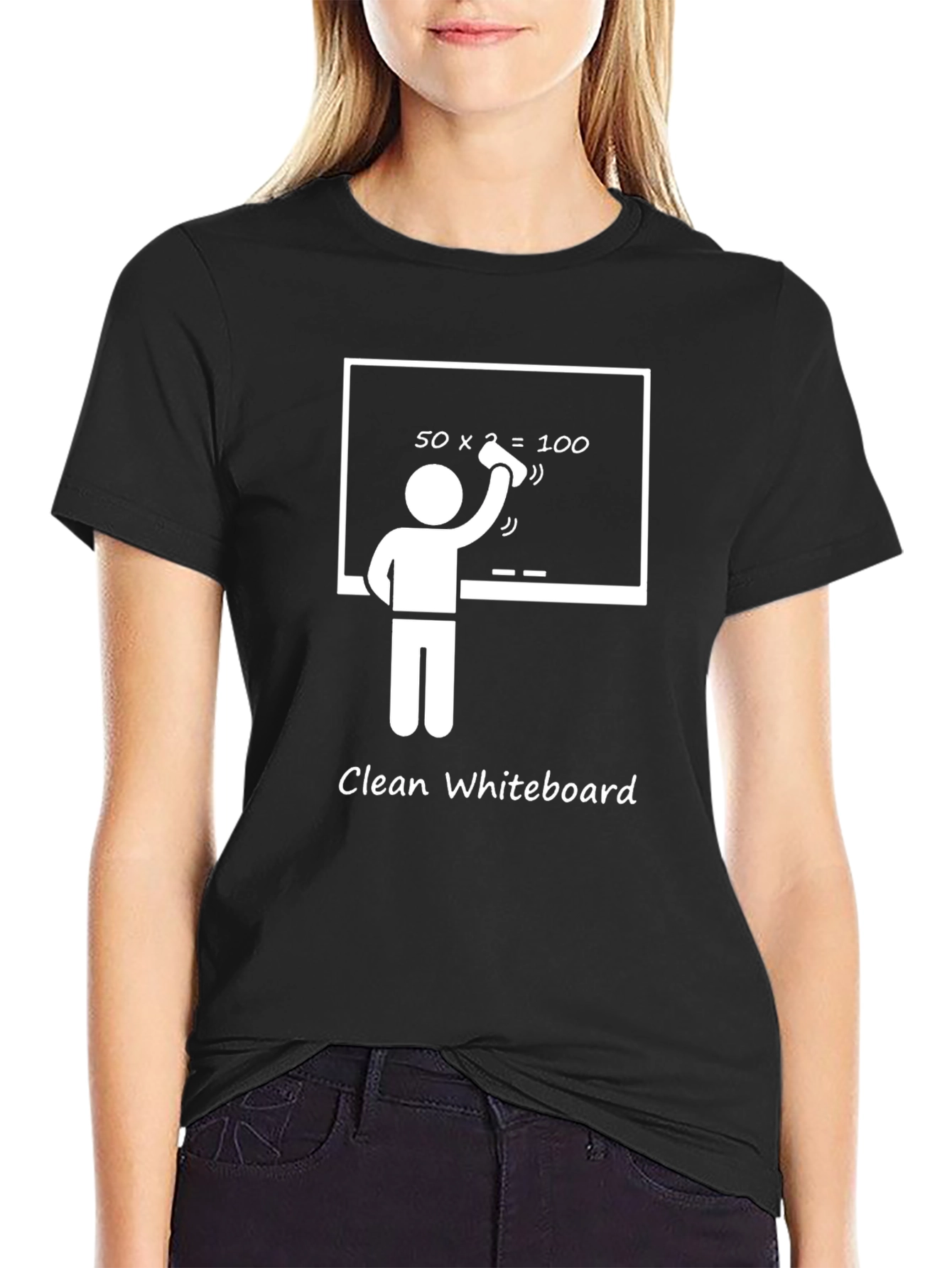 Funny Clean Whiteboard Graphic T-Shirt