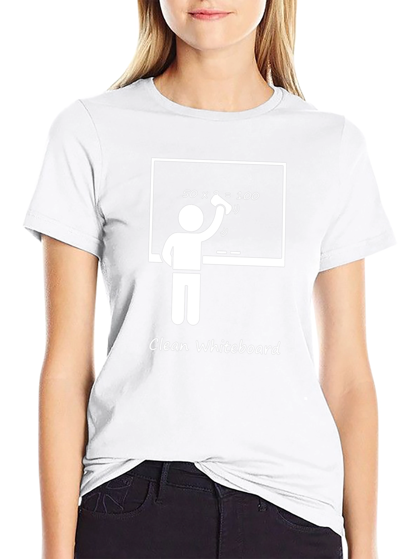 Funny Clean Whiteboard Graphic T-Shirt