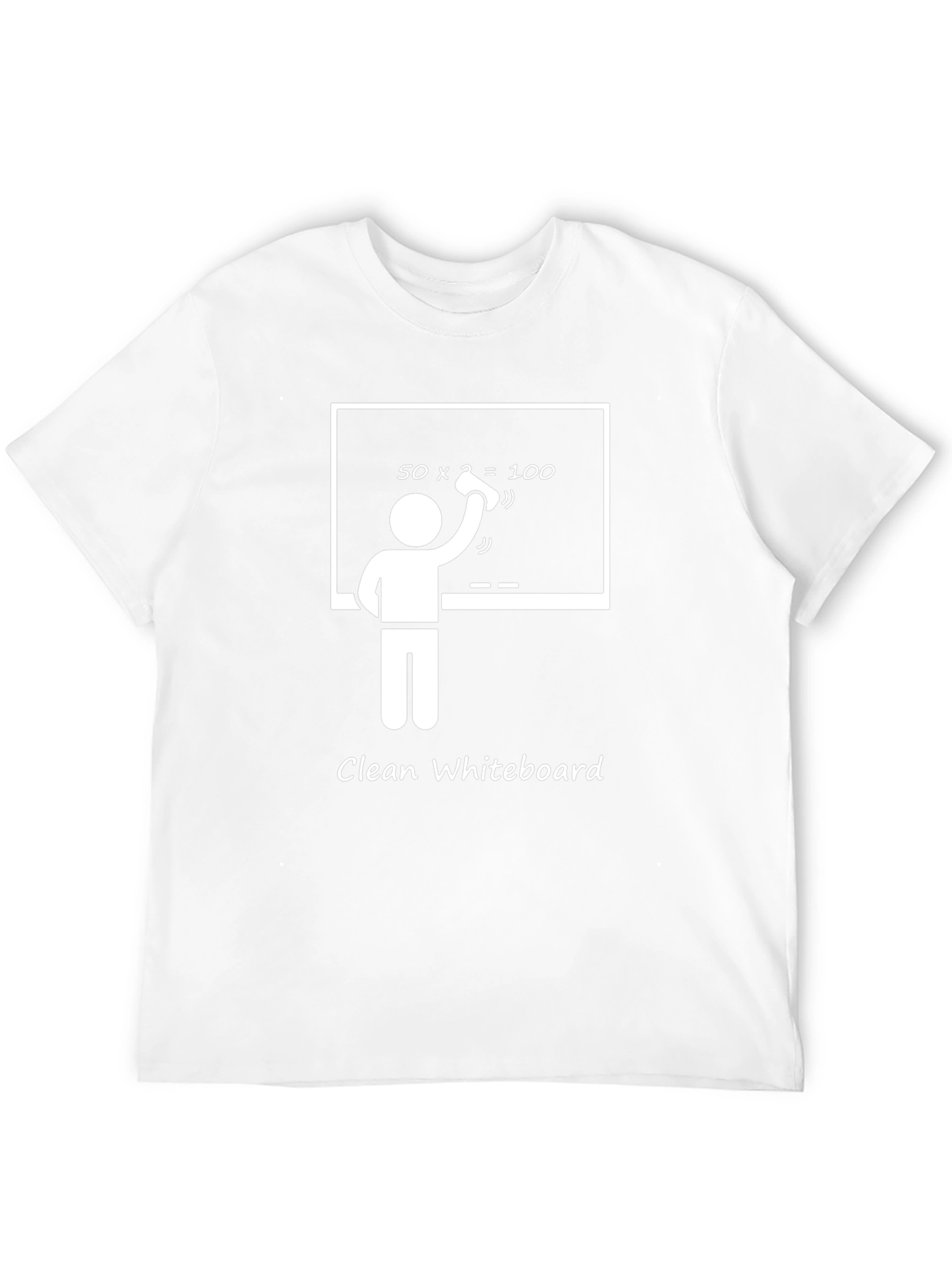 Funny Clean Whiteboard Graphic T-Shirt