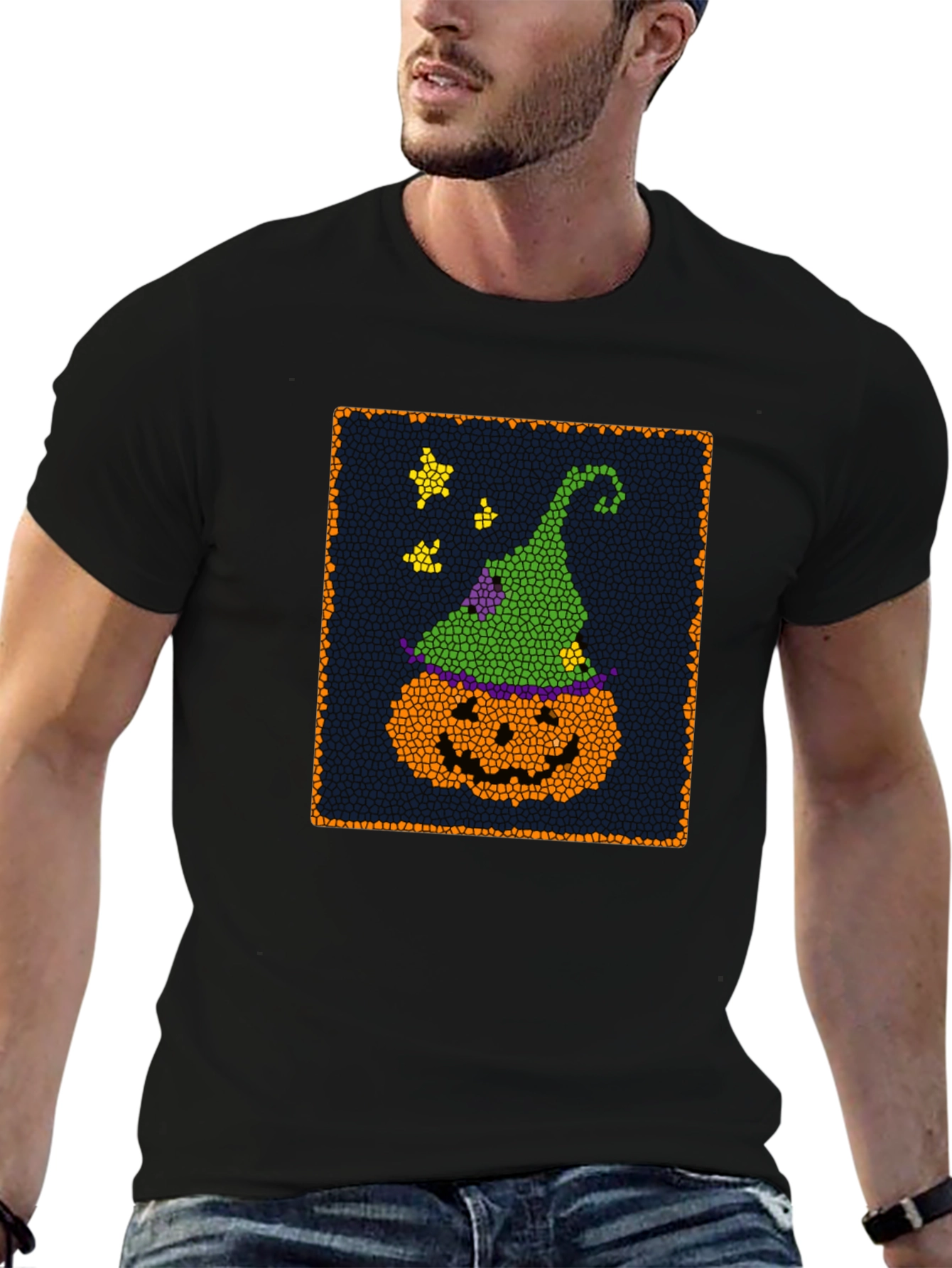 Halloween Pumpkin Witch Hat T-Shirt - Spooky Season